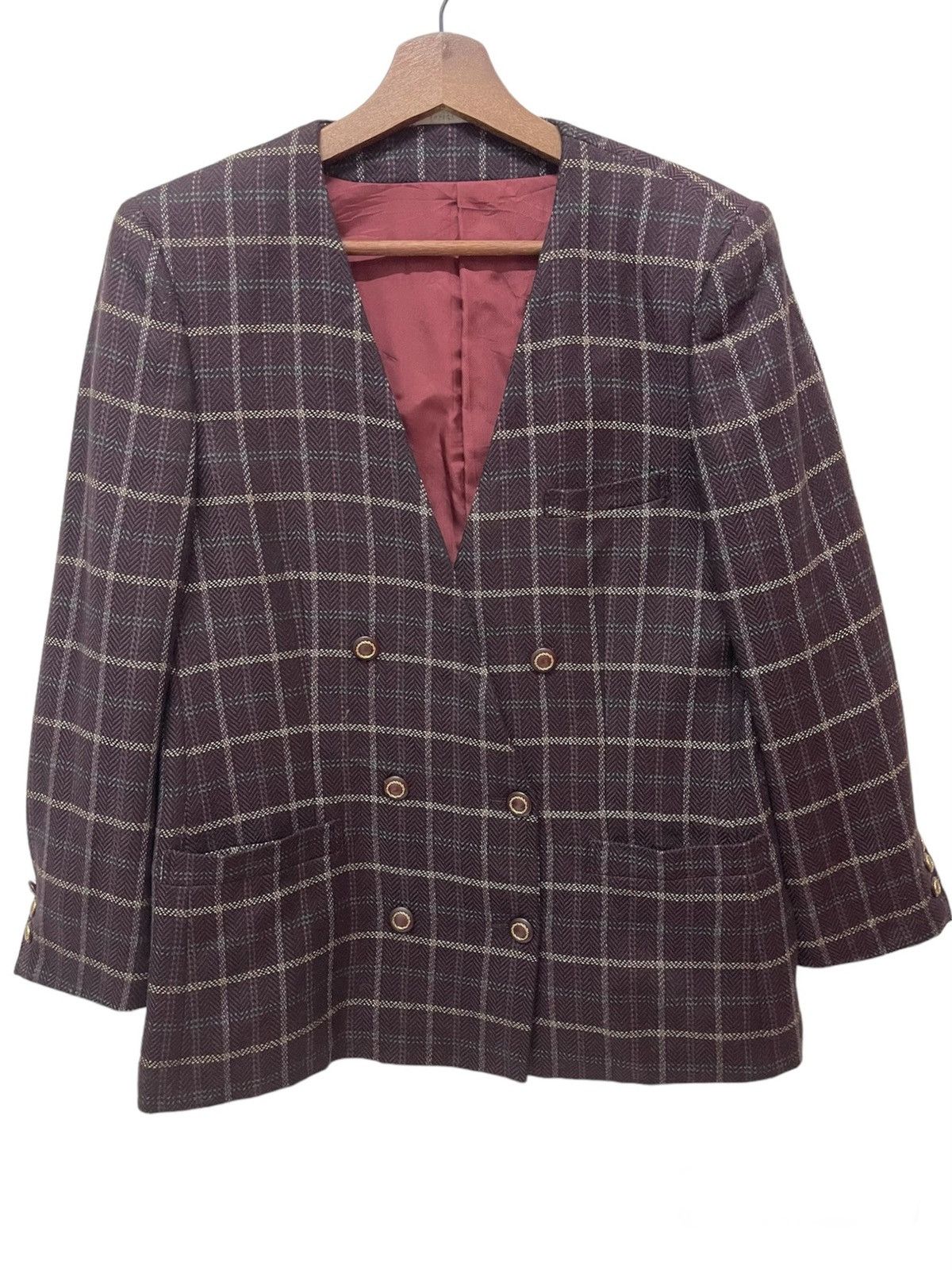 Burberry × Vintage VINTAGE CHECK BURBERRY JACKET COAT Size M / US 6-8 / IT 42-44 - 1 Thumbnail