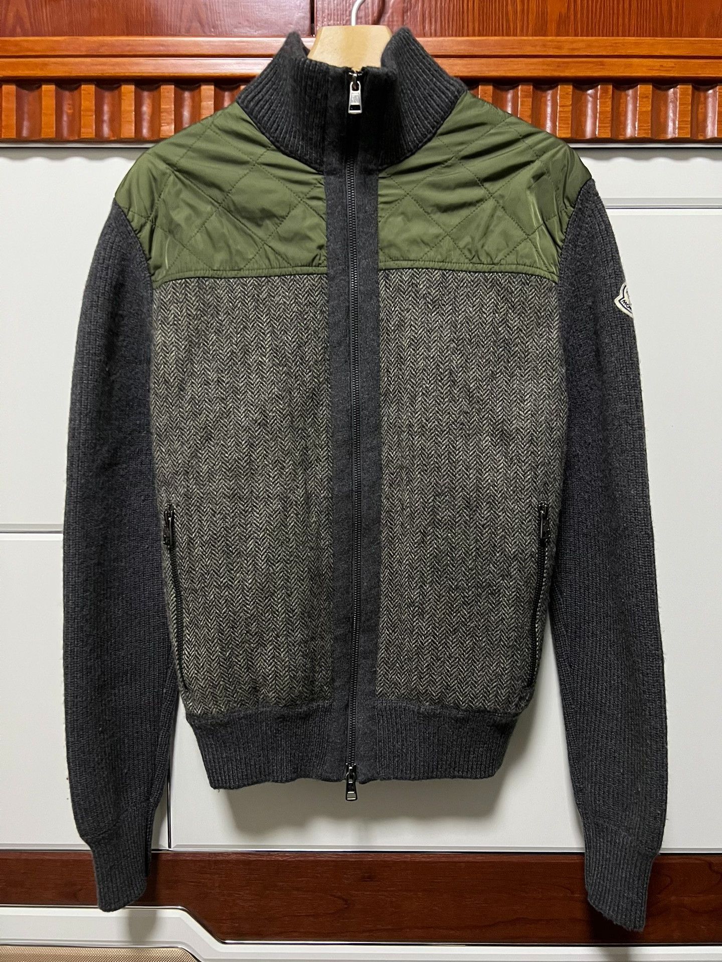 Moncler Moncler Men's Heavy Wool Knit Jacket Size US L / EU 52-54 / 3 - 1 Thumbnail