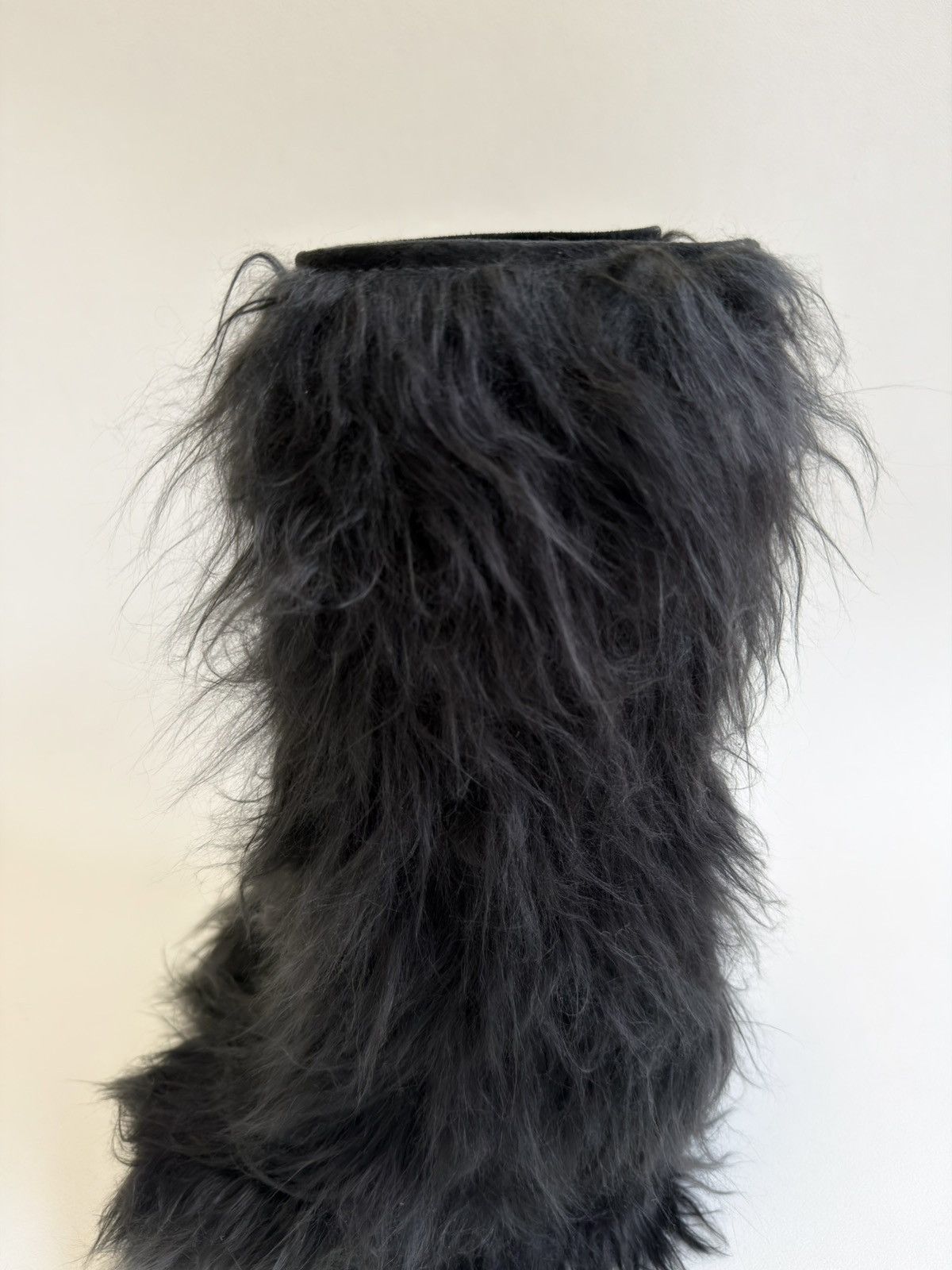 Miu Miu Eco Mongolian Faux Fur Tall Boots Size US 6.5 / IT 36.5 - 4 Thumbnail