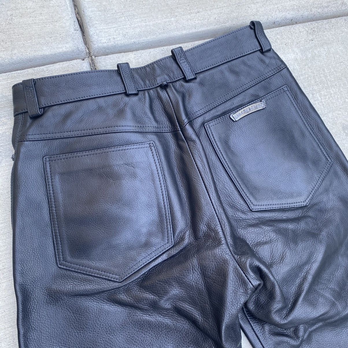 Chrome Hearts Chrome Hearts Leather Fleur Knee Pants Size US 26 / EU 42 - 3 Thumbnail
