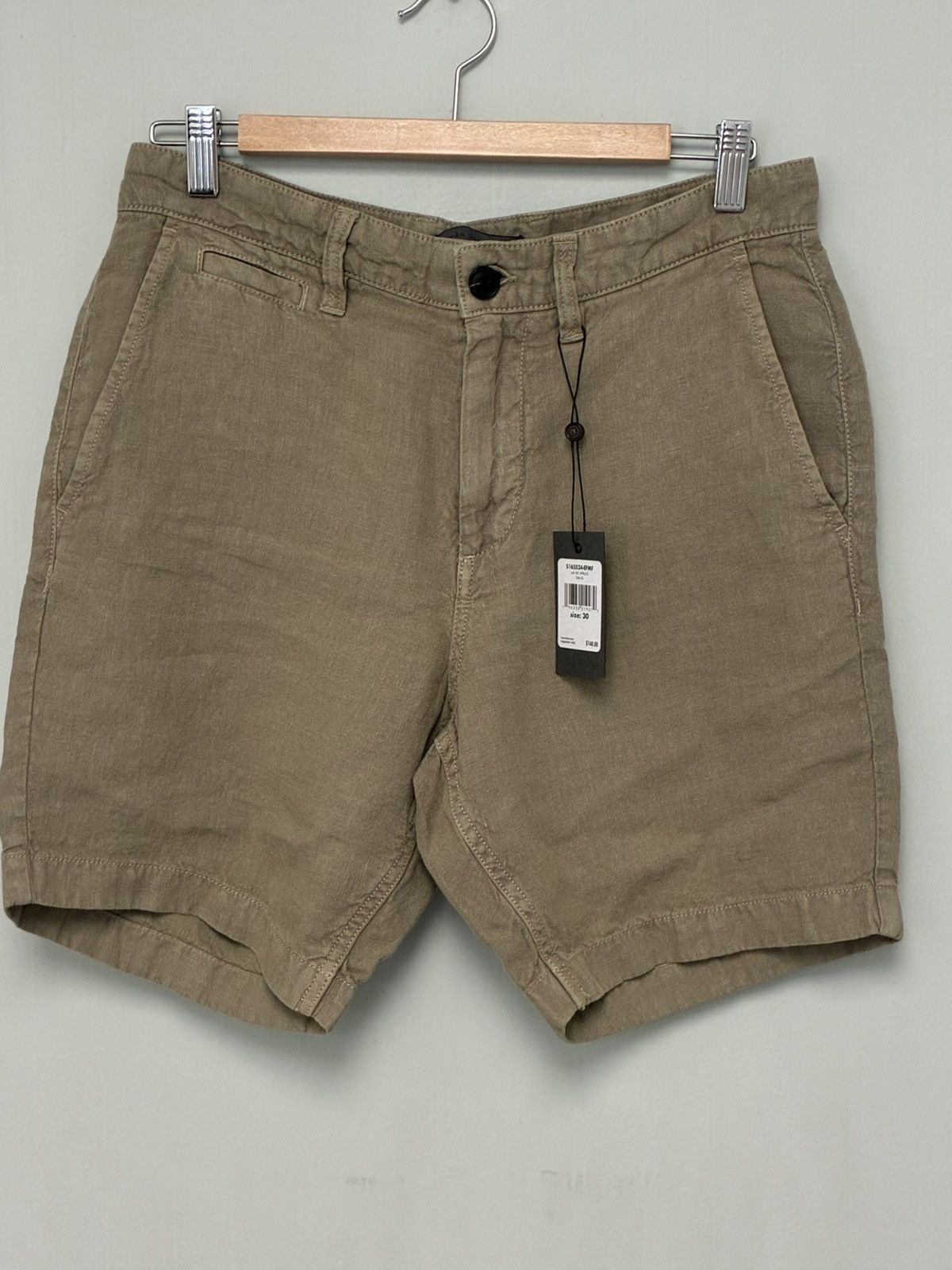 John Varvatos Johny Flat Front Linen Blend Shorts 30 Size US 30 / EU 46 - 5 Thumbnail