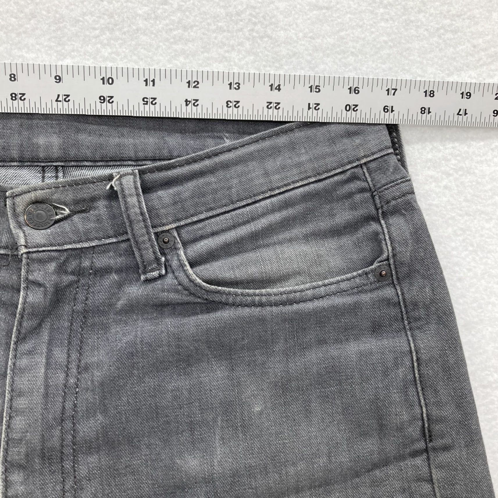 Levi's Levi's 514 Jeans Mens 33x32 Gray Regular Straight Denim 5-Pocket Stretch 99% Cotton Elastane Regular Fit N/A Vintage No Mens Size US 33 - 7 Thumbnail