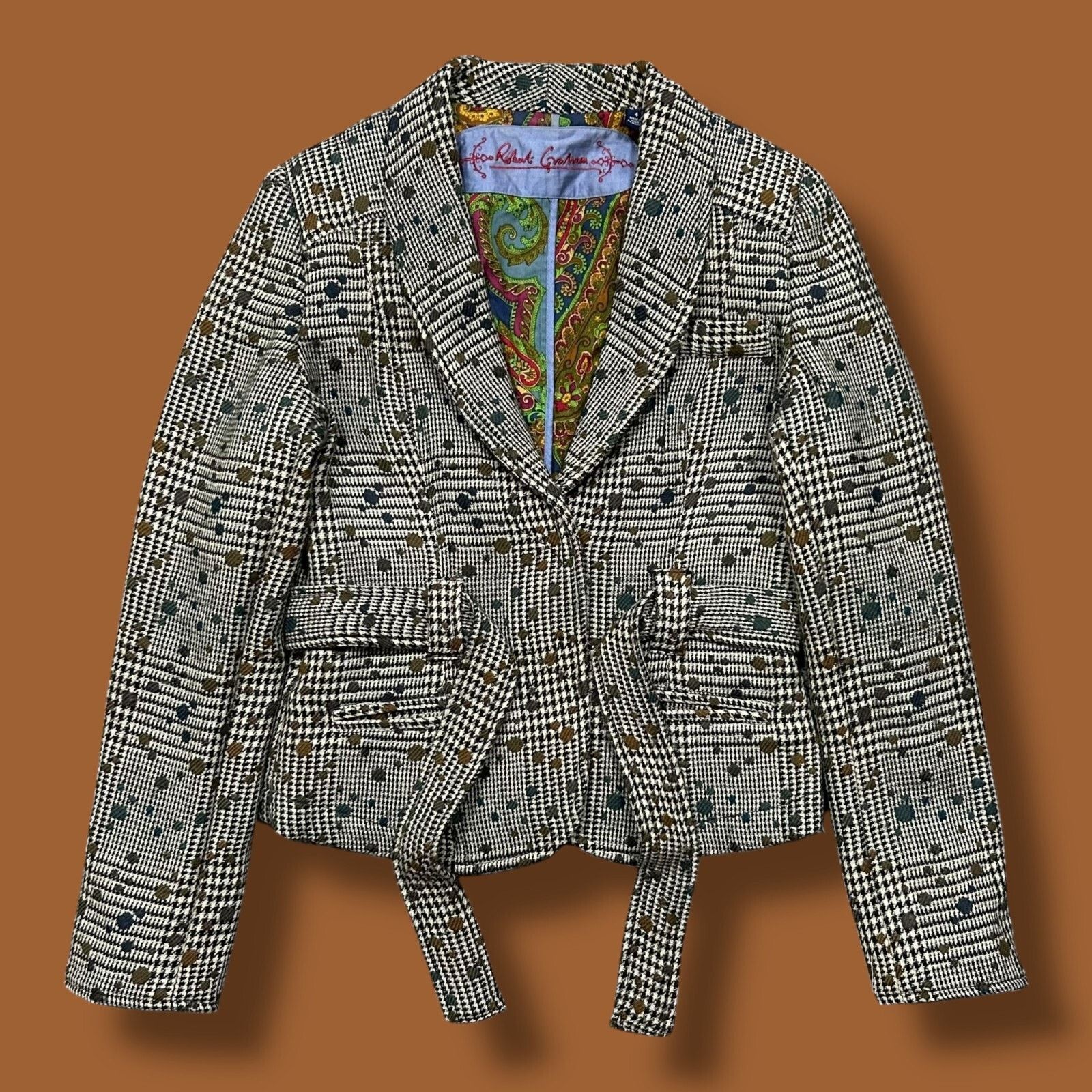 Robert Graham Robert Graham Wool Blazer Suit Jacket Herringbone Size 4 Size S / US 4 / IT 40 - 1 Thumbnail