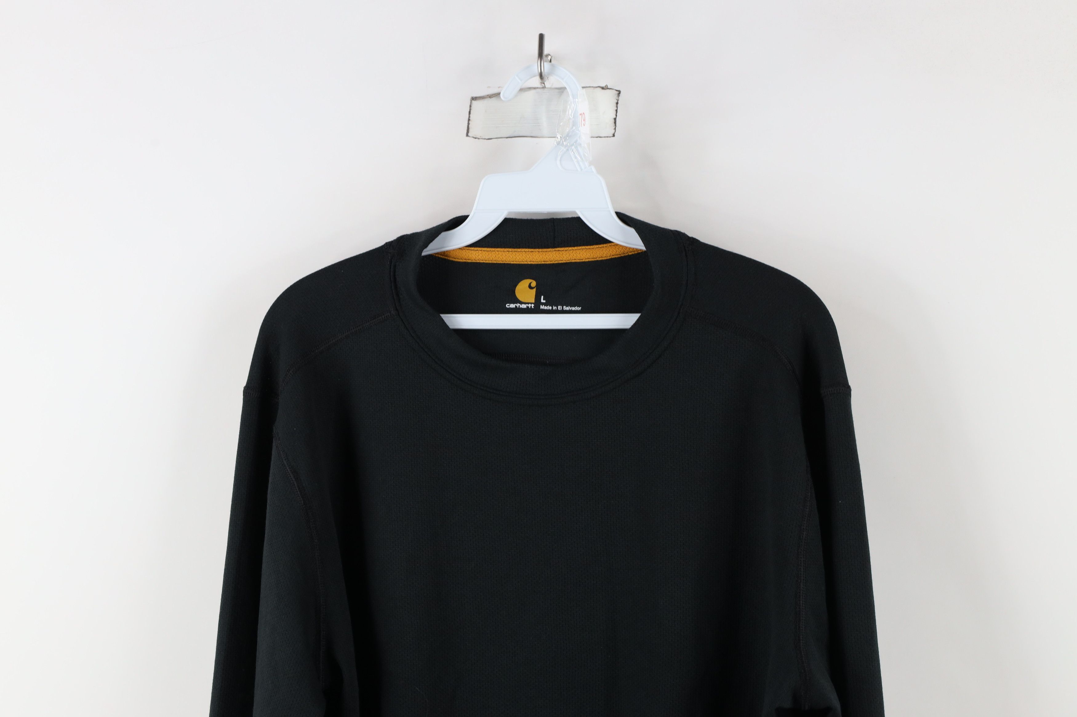 Carhartt × Vintage Vintage Carhartt Thermal Knit Long Sleeve T-Shirt Black Size US L / EU 52-54 / 3 - 2 Thumbnail