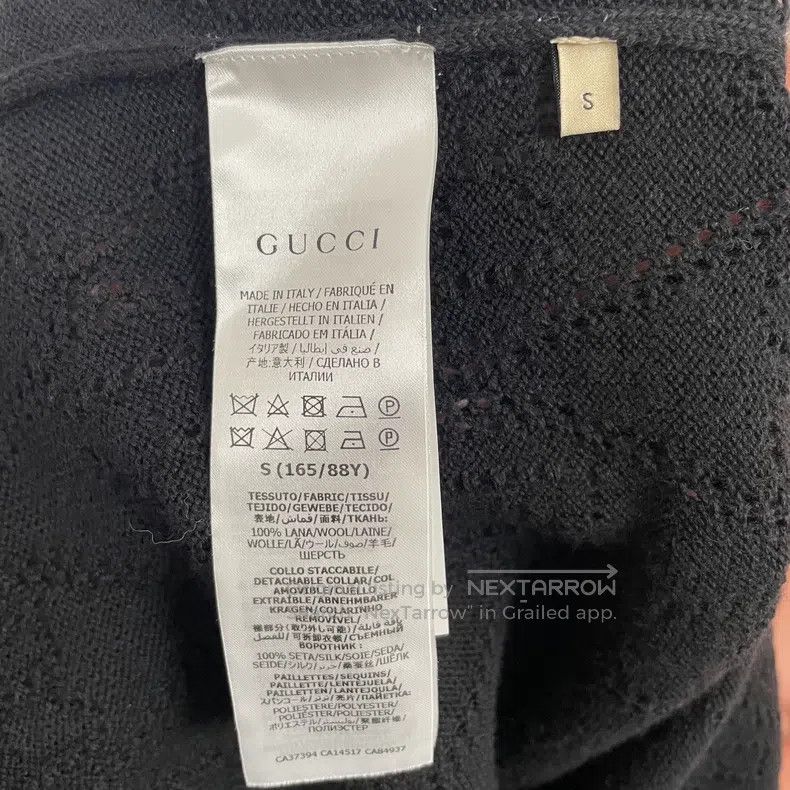 Gucci gucci Black sequin doll collar wool mixed silk double G ho Size S / US 4 / IT 40 - 6 Thumbnail
