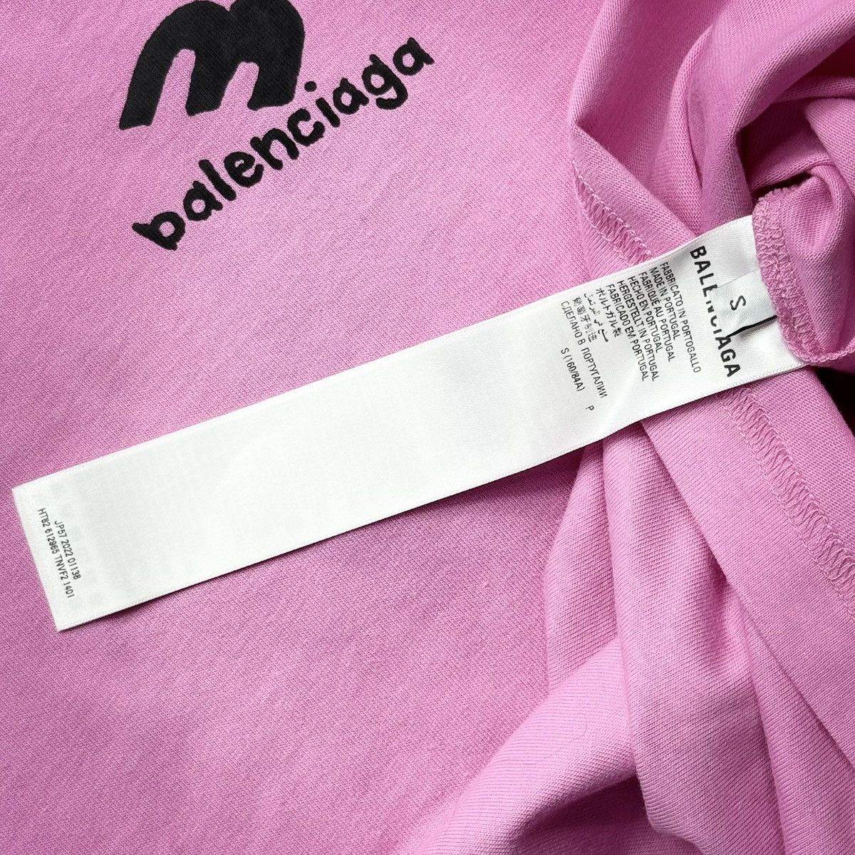 Balenciaga Balenciaga Vintage 3D Logo Pink T-Shirt Size US S / EU 44-46 / 1 - 4 Thumbnail