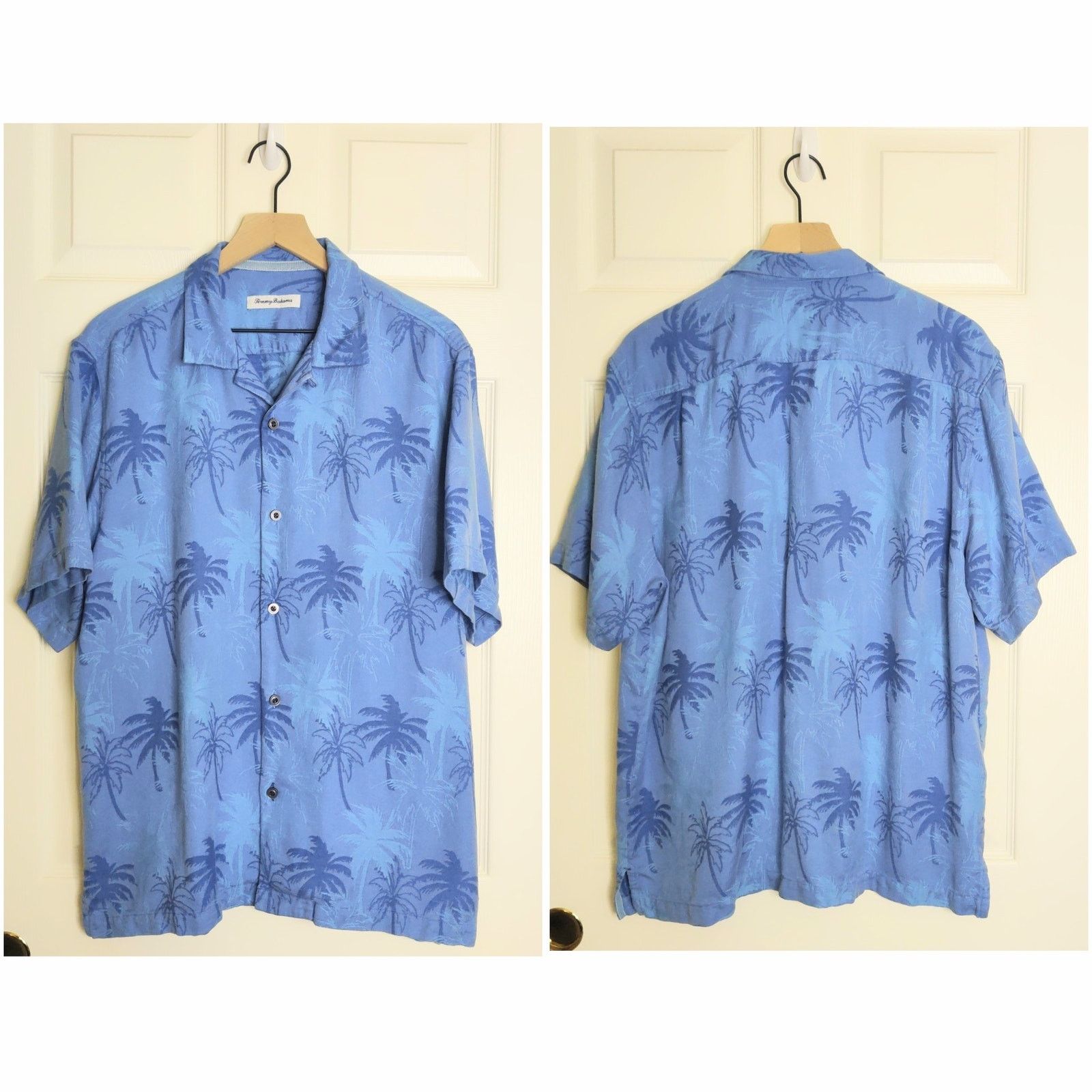 Tommy Bahama Tommy Bahama Palms 100% Silk Short Sleeve Camp Shirt sz L Size US L / EU 52-54 / 3 - 1 Thumbnail