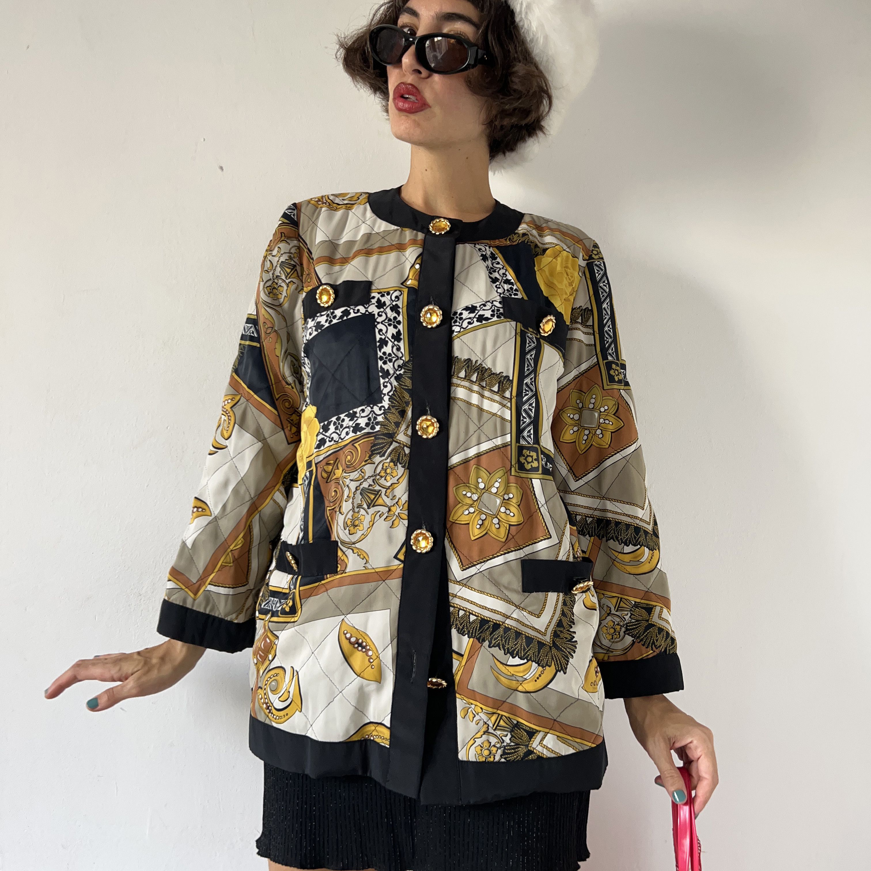 Vintage Vintage 90s novelty print quilted jacket Size M / US 6-8 / IT 42-44 - 4 Thumbnail