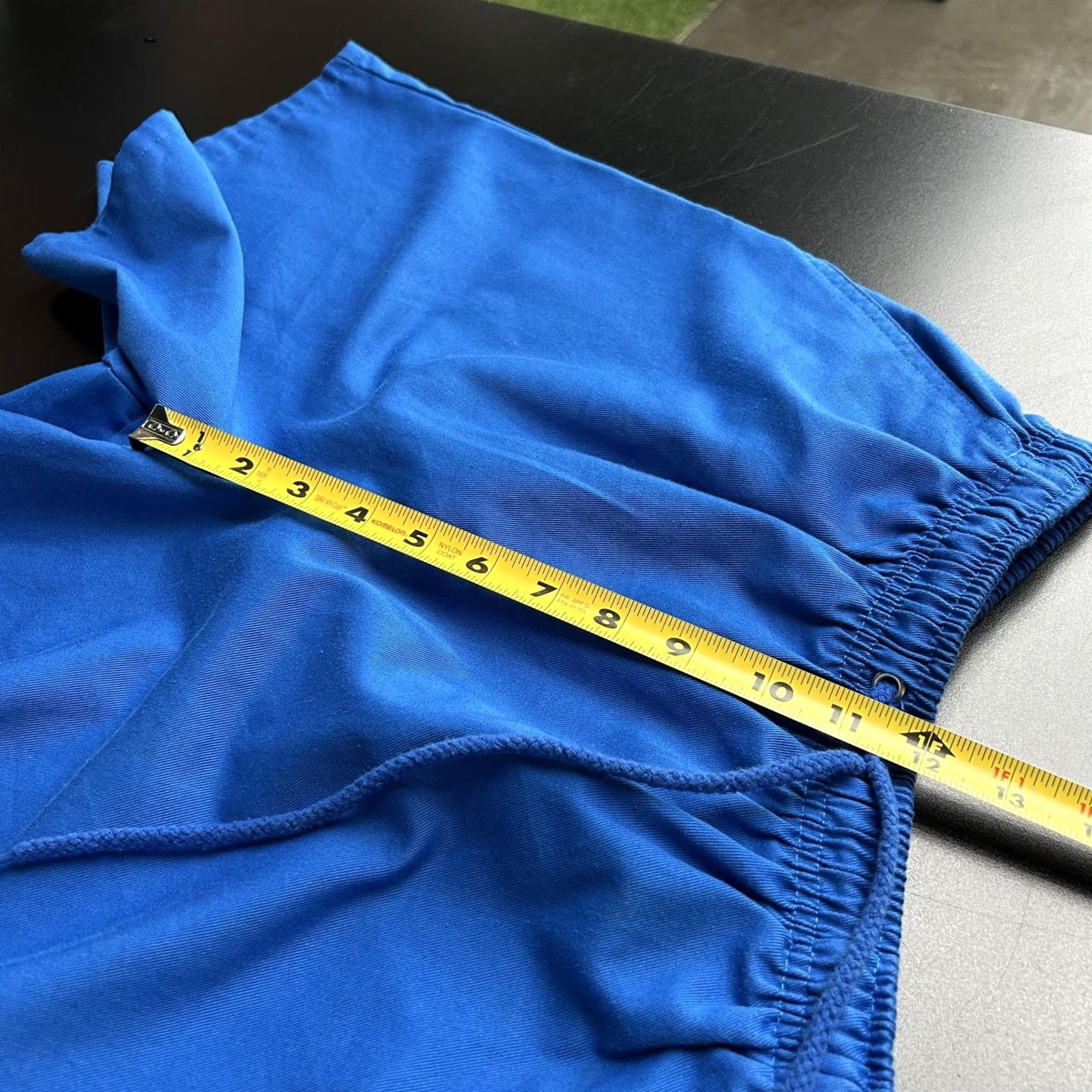 Basic Editions Basic Editions Shorts Mens Short Chino Casual Blue Elastic Waist Drawstring Pockets 9 Inseam Solid XS? (Size S) Size US 29 - 7 Thumbnail