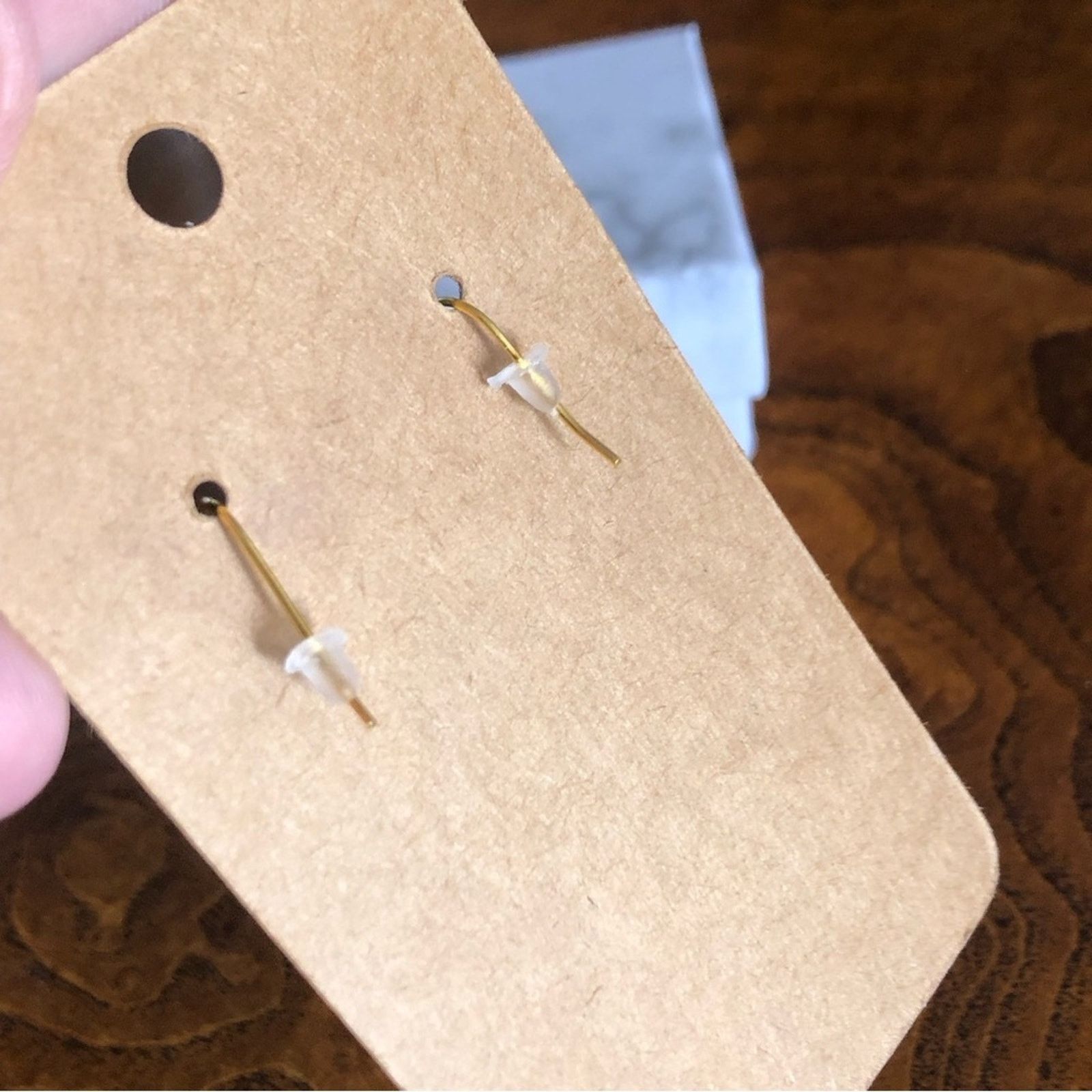 Jewelry Handcrafted faceted opal tone acrylic earrings Size ONE SIZE - 4 Thumbnail