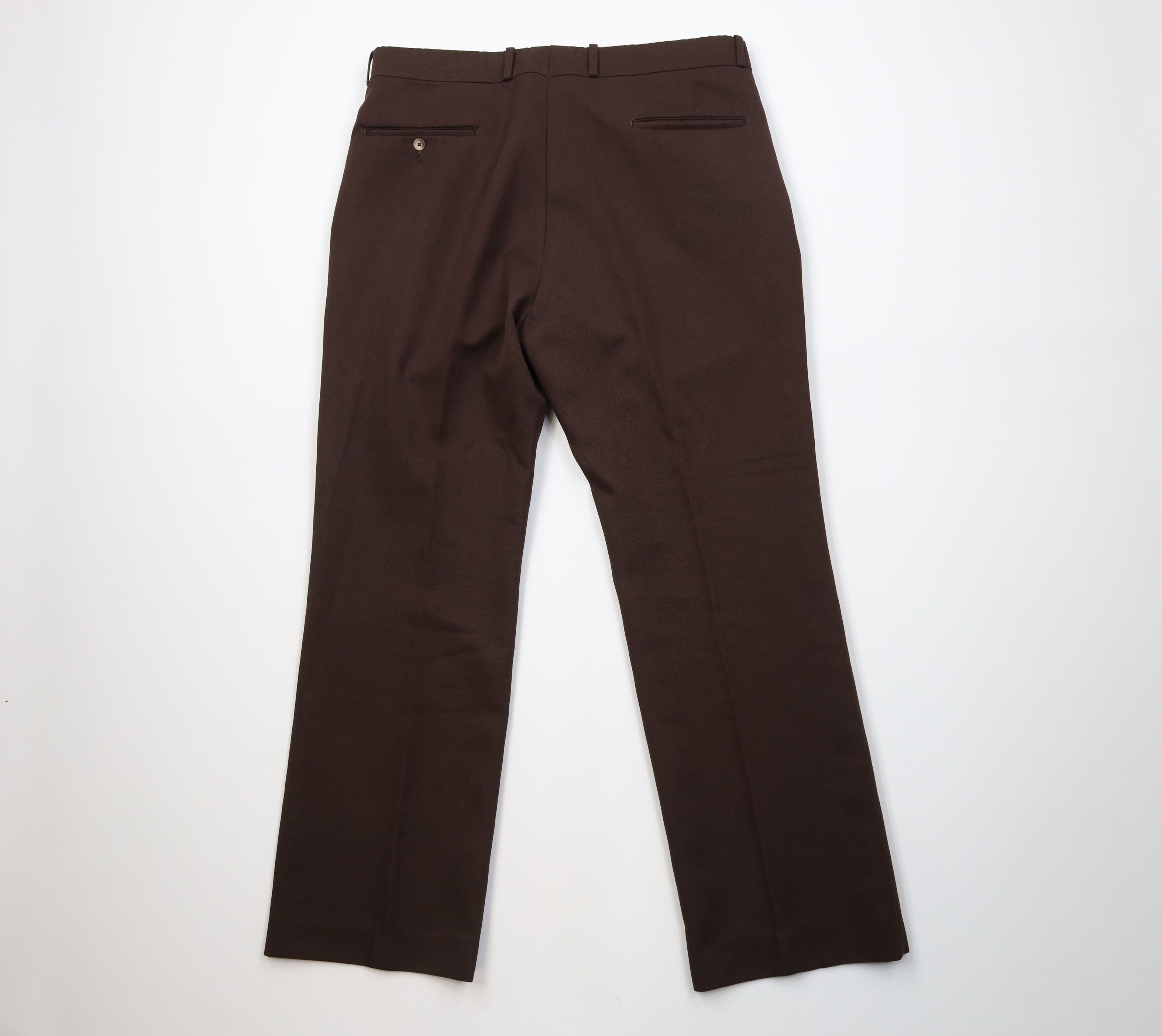 Vintage Vintage 70s Streetwear Flared Wide Leg Chino Pants Brown USA Size US 36 / EU 52 - 10 Thumbnail