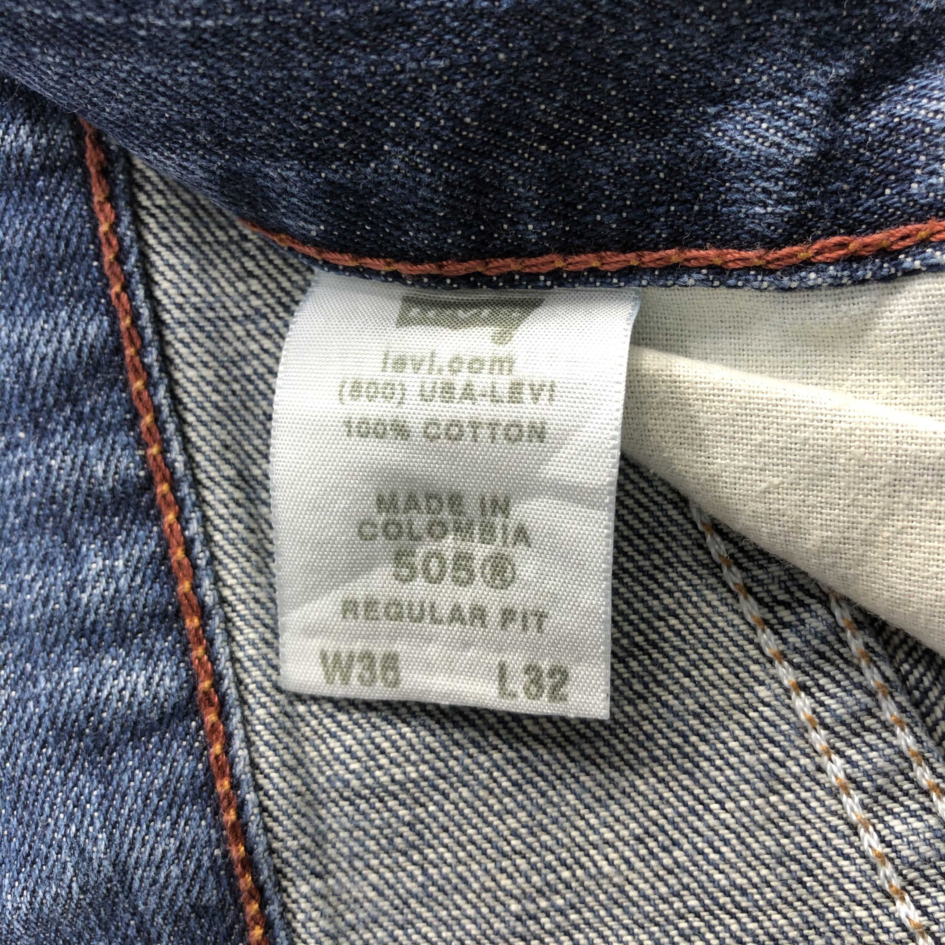 Levi's Vintage Blue Wash Levis 505 Jeans-J2228 Size US 36 / EU 52 - 10 Thumbnail