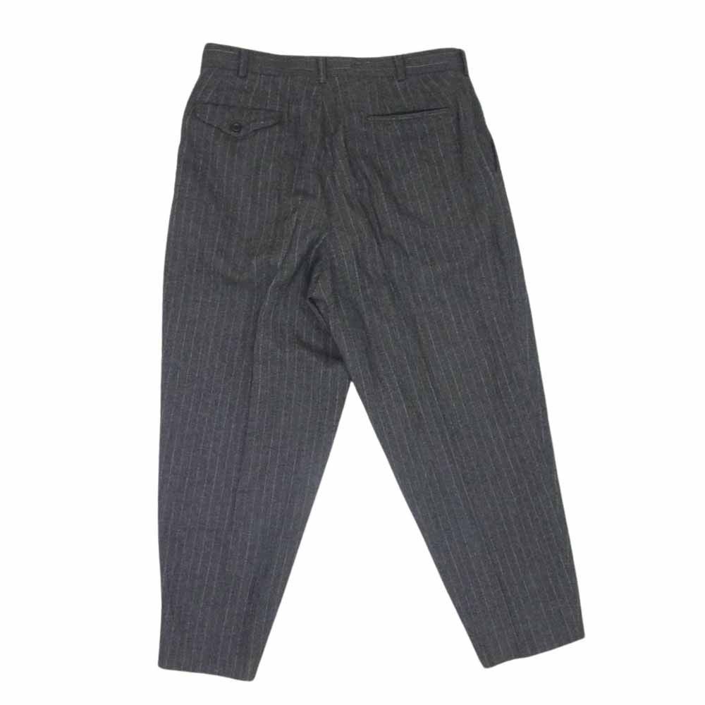 Comme des Garcons Homme Deux Cropped Pants Wool Striped Slacks 1 Tuck Gray Size US 34 / EU 50 - 2 Thumbnail