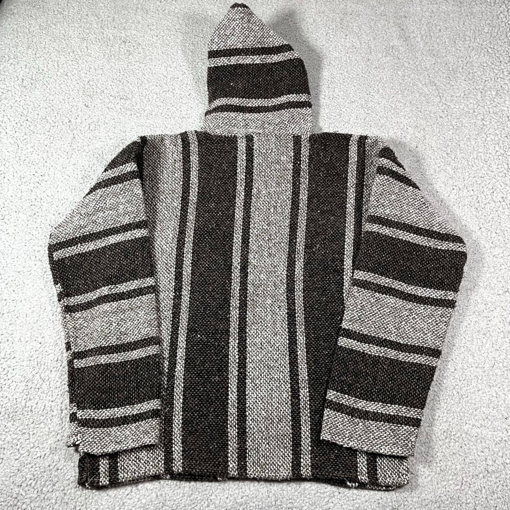 Vintage VINTAGE Baja Hoodie Mens M Brown Stripe Sweatshirt Drug Rug 90s Hippie Surf Festival Beache Edition? Size US M / EU 48-50 / 2 - 5 Thumbnail