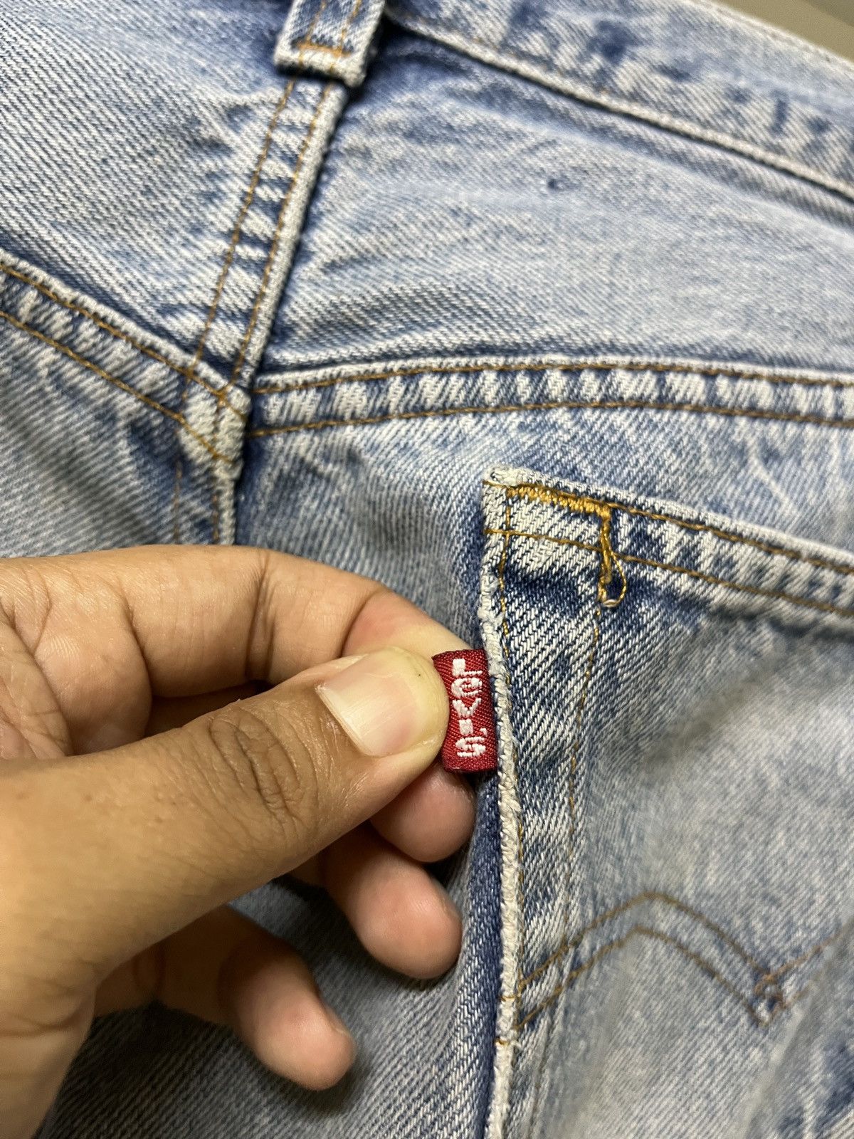Levi's Vintage 80s Levis 501 Distressed Repaired Boro Size US 32 / EU 48 - 8 Thumbnail