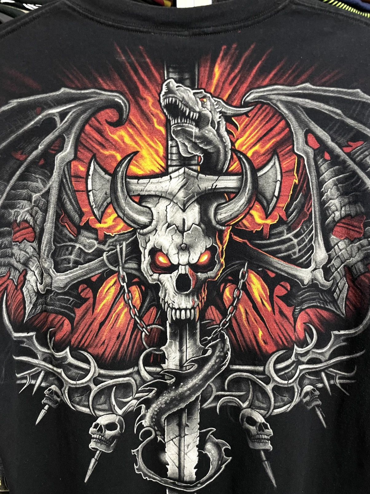 Liquid Blue Vintage 00s Liquid Blue Dragon Sword All Over Print T-Shirt Size US XL / EU 56 / 4 - 14 Thumbnail