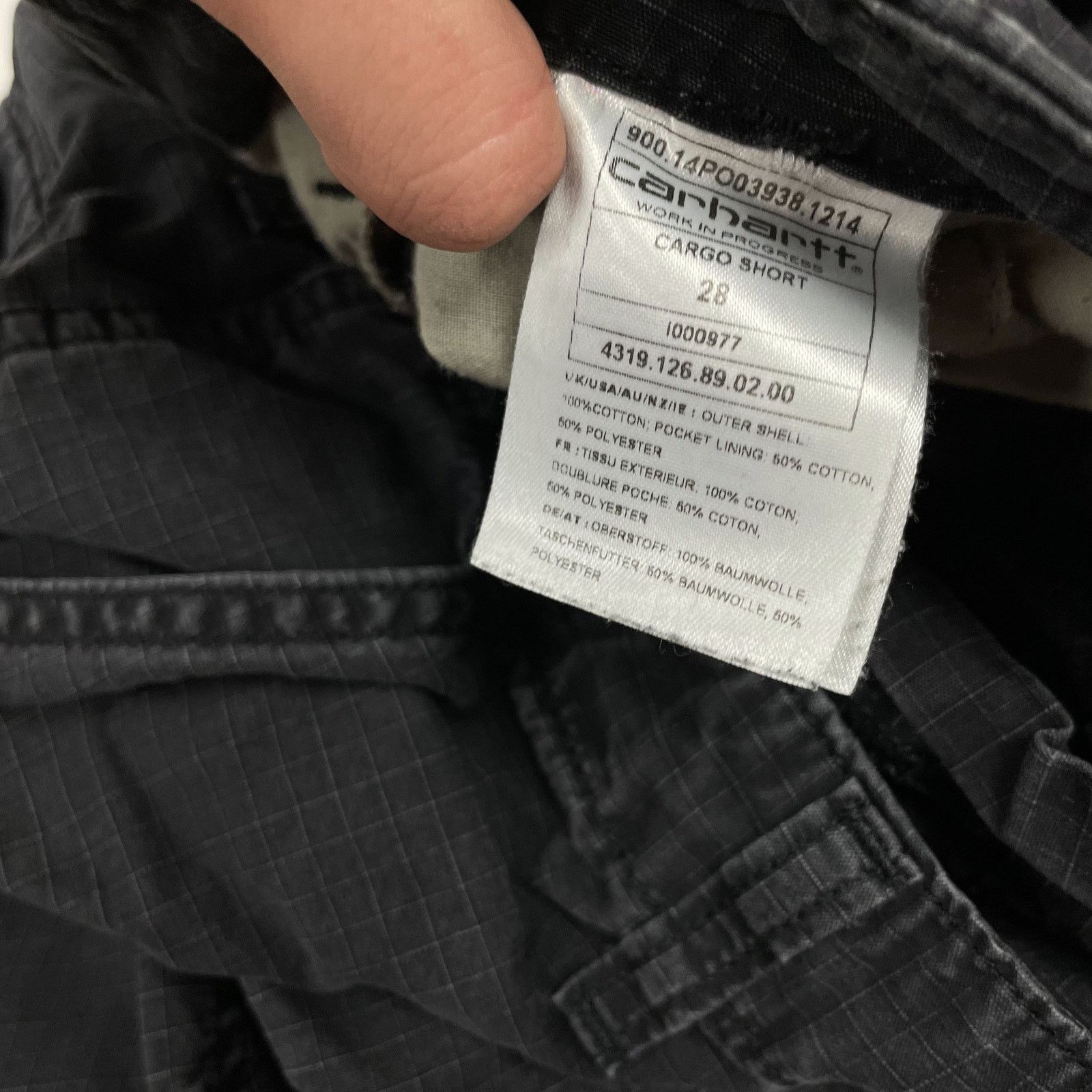 Carhartt × Vintage Carhartt Men's Black Coton Zip-Fly High-Rise Cargo Shorts 28 Size US 28 / EU 44 - 8 Thumbnail