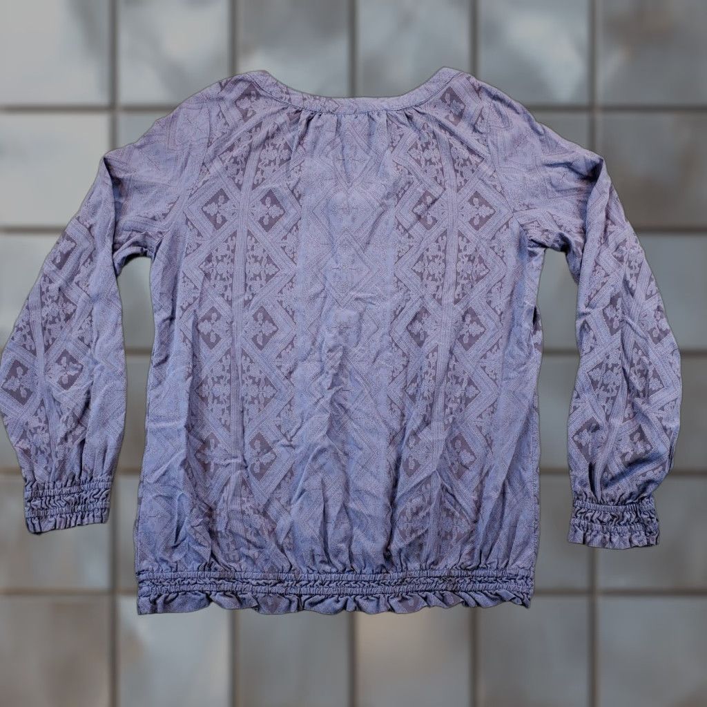 Vintage VINTAGE COMO Blue Boho Loose Top Medium Peasant Blouse Shirt Size M / US 6-8 / IT 42-44 - 1 Thumbnail