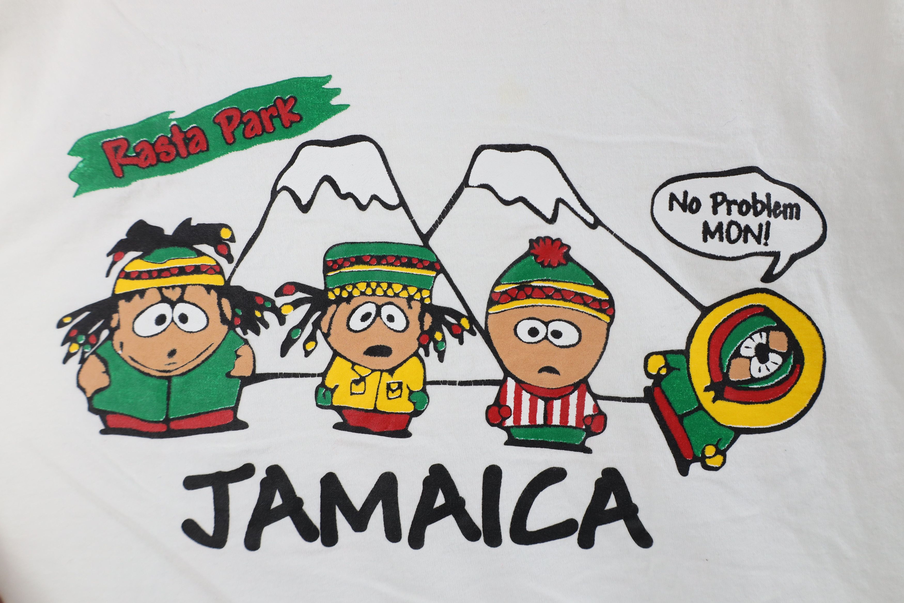 Vintage Vintage 90s Y2K South Park Rasta Park Short Sleeve T-Shirt Size US L / EU 52-54 / 3 - 4 Thumbnail
