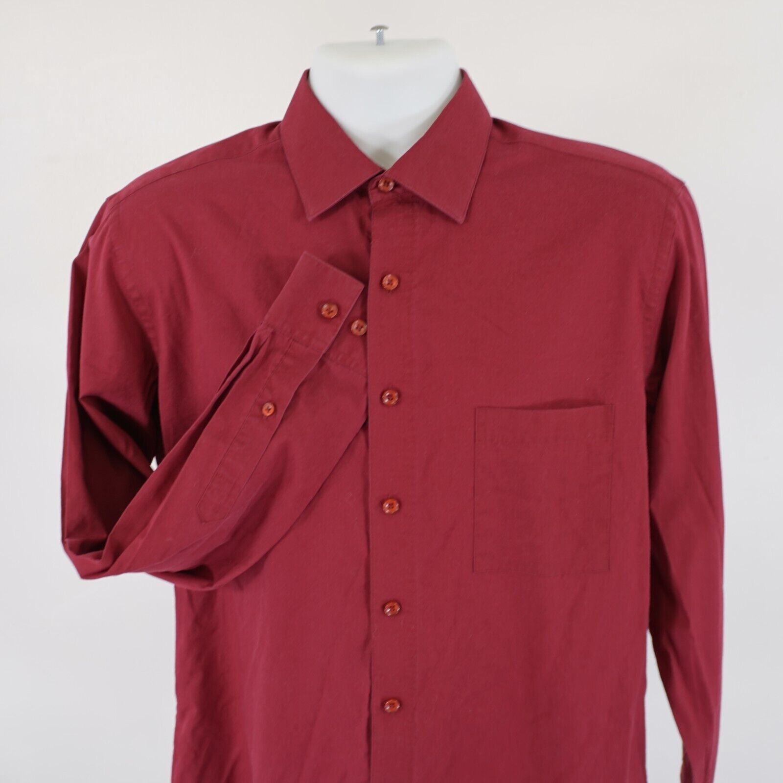 Pierre Cardin Pierre Cardin Slim Fit Red 2XL Collared Dress Shirt Pocket C Size US XXL / EU 58 / 5 - 1 Thumbnail