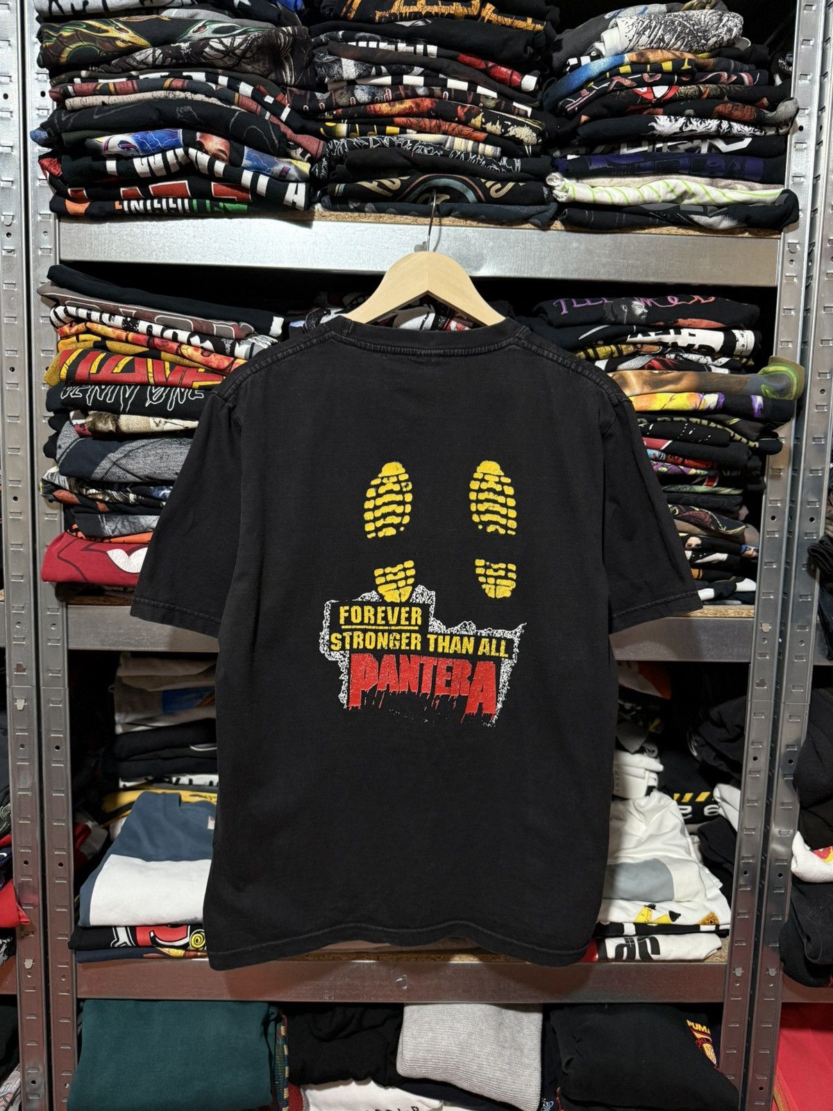 Vintage Vintage 1990’s Pantera Vulgar Display Of Power Rock T-Shirt Size US XL / EU 56 / 4 - 2 Thumbnail