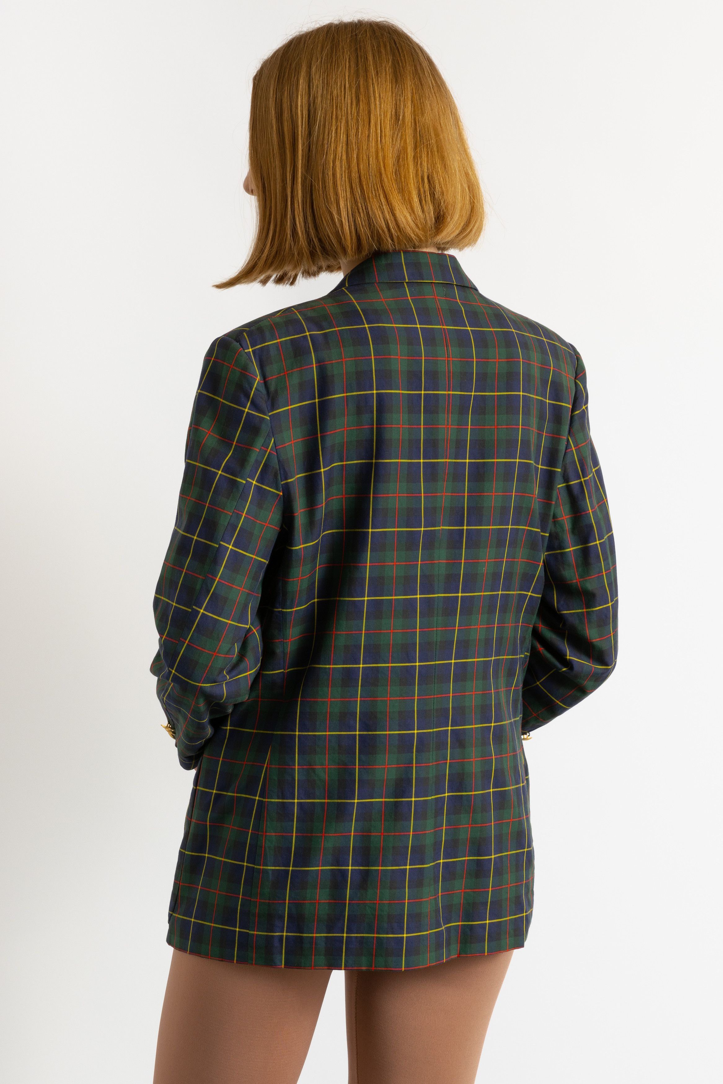 Burberry Burberry's Cotton Blazer Checked Green Blazer 8704 Size M / US 6-8 / IT 42-44 - 5 Thumbnail