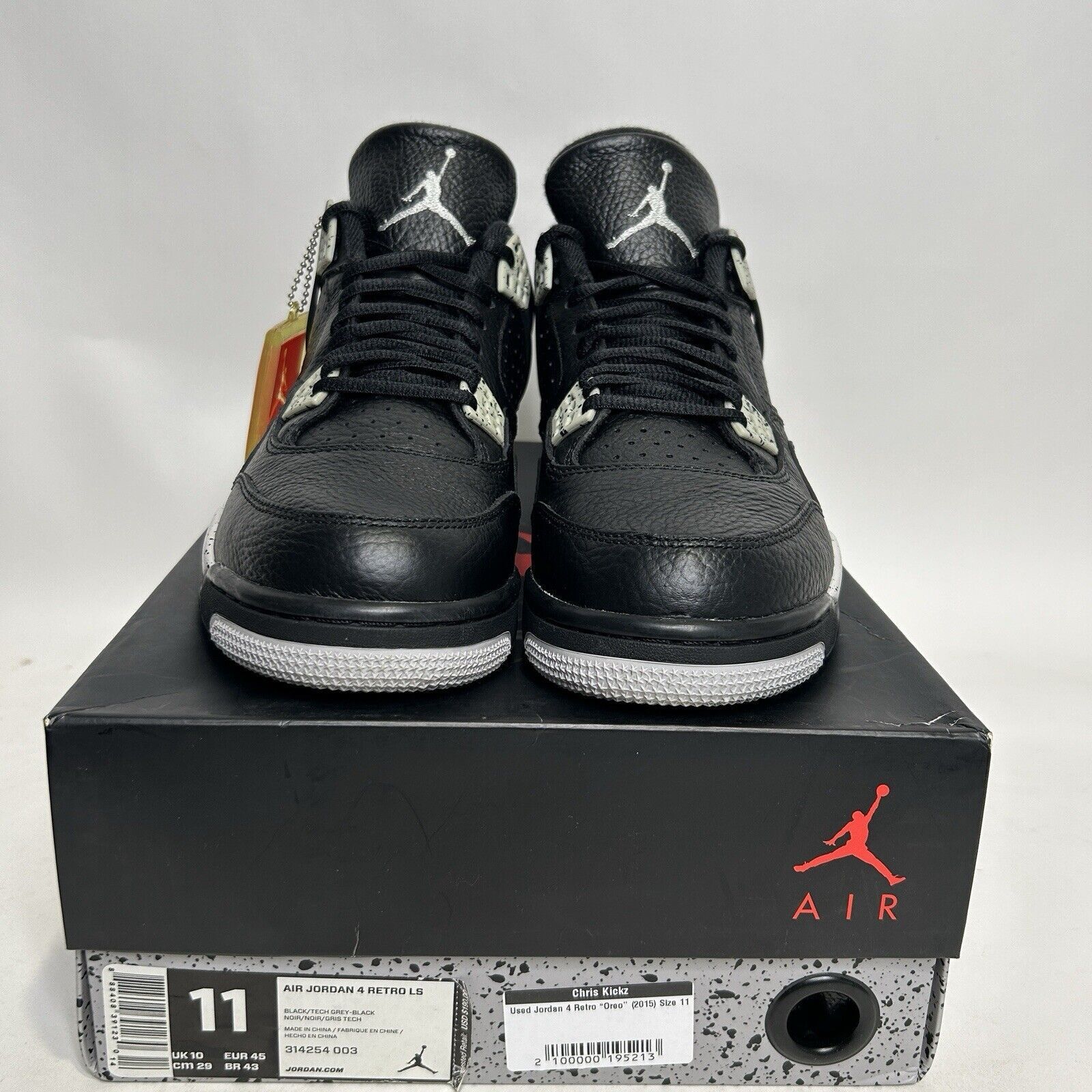 Nike Nike Air Jordan 4 Retro Men's LS “Black Oreo” 2024 Size US 11 / EU 44 - 2 Thumbnail