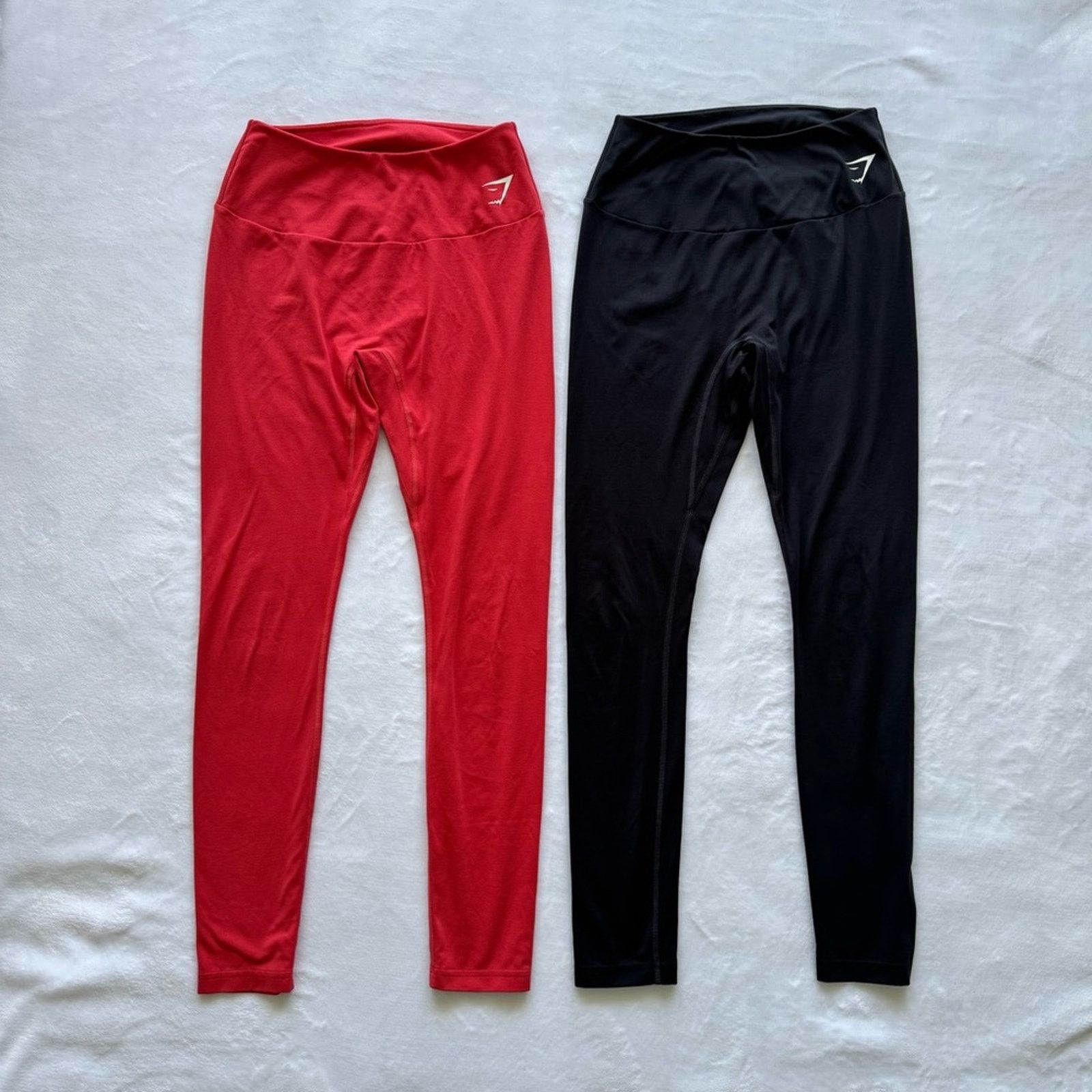 Gymshark Gymshark Leggings 2pcs Red and Black full length, Size S Size 28" / US 6 / IT 42 - 5 Thumbnail