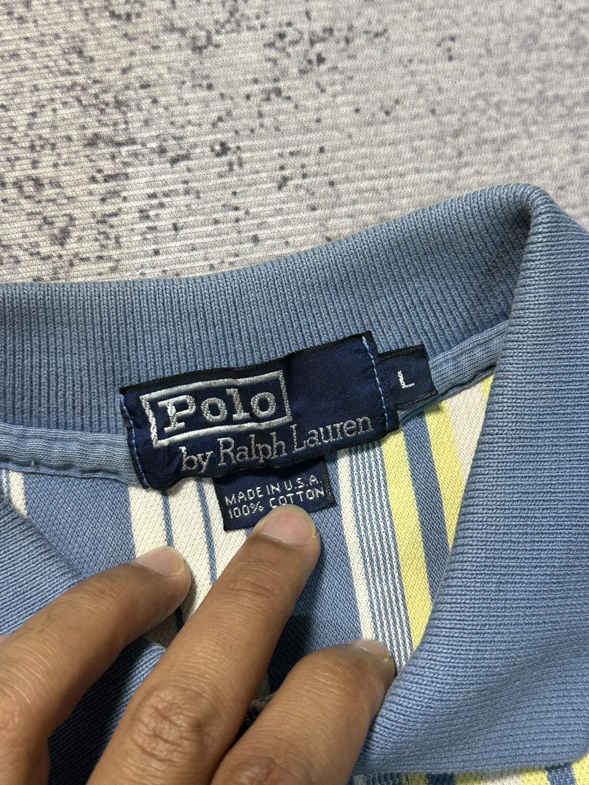 Polo Ralph Lauren Vintage 90s Polo Ralph Lauren Stripe Polo Shirts Size US L / EU 52-54 / 3 - 6 Thumbnail