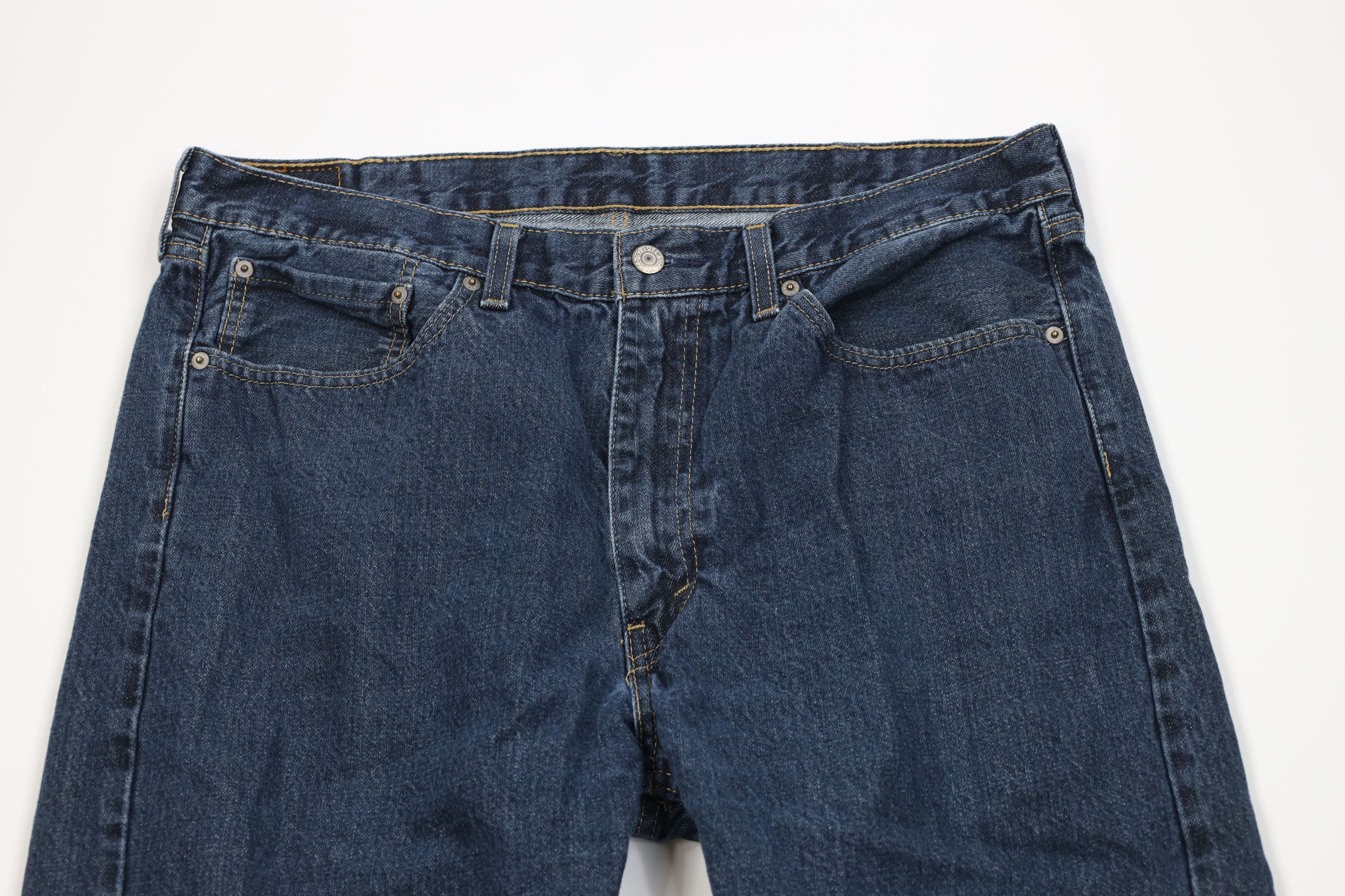 Levi's Vintage Y2K Levis 505 Regular Straight Leg Denim Jeans Blue Size US 38 / EU 54 - 2 Thumbnail