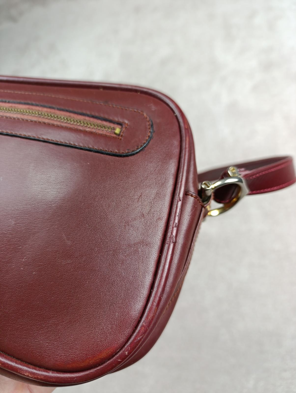 Cartier CARTIER BORDEAUX LEATHER SHOULDER BAG VINTAGE DESIGN UNISEX Size ONE SIZE - 7 Thumbnail
