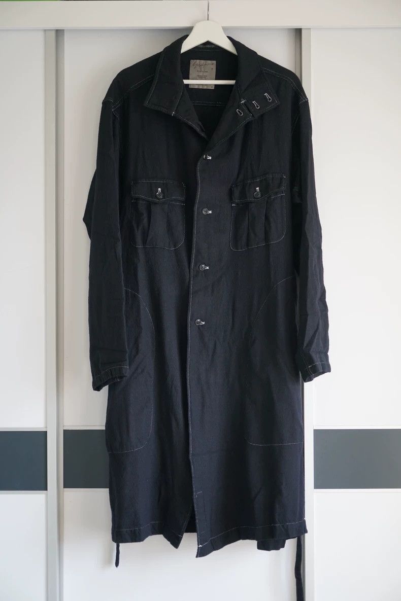 Yohji Yamamoto Yohji Yamamoto Yohji Yamamoto Wool Coat with Long Belt Size US L / EU 52-54 / 3 - 2 Thumbnail