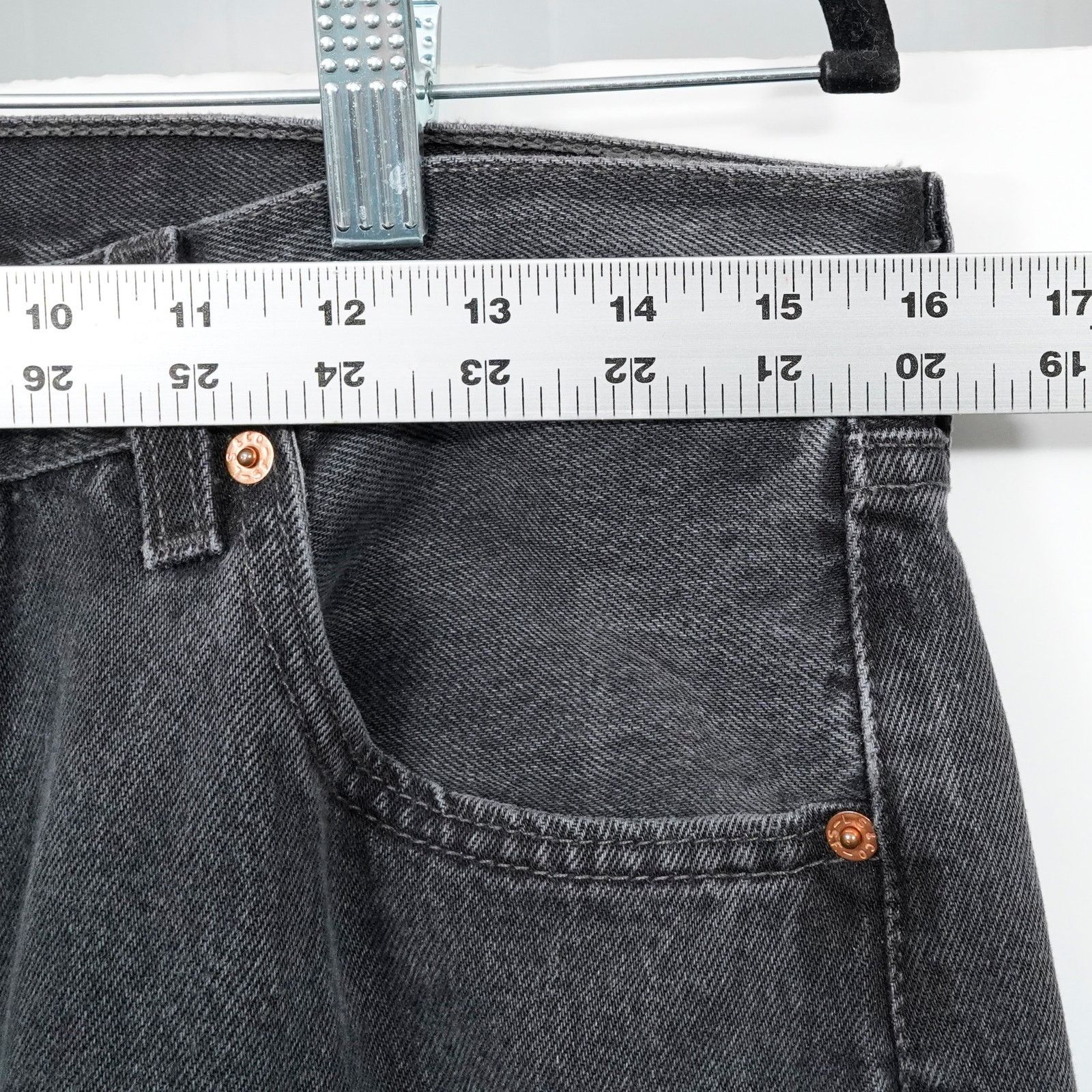 Levi's Vintage Levi’s 501 Black Jeans USA Made Distressed Repair Size US 32 / EU 48 - 10 Thumbnail