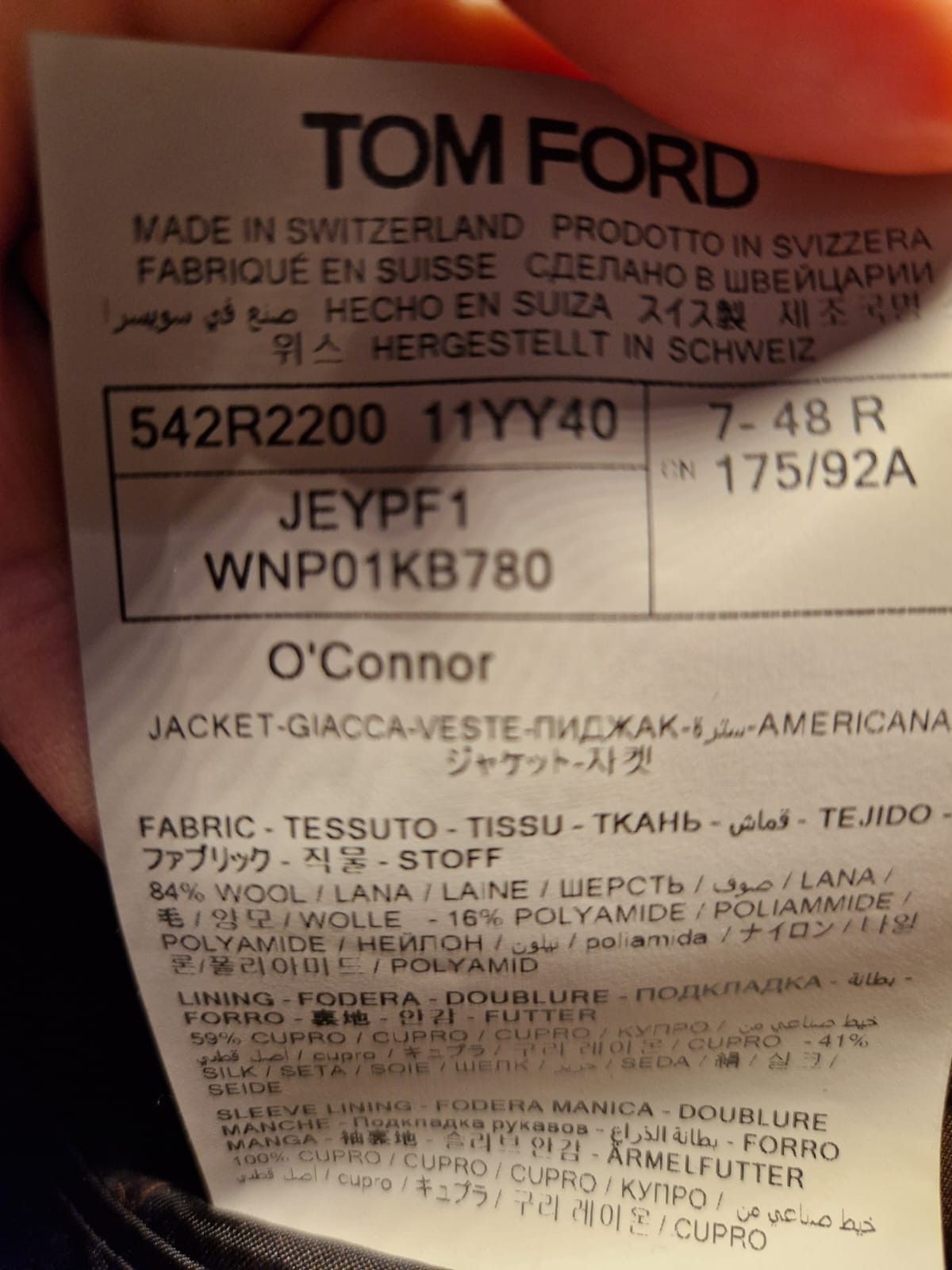 Tom Ford o1loc1c1025 JEYPF1 Leopard Print Jacket in Dark Brown Size US M / EU 48-50 / 2 - 5 Thumbnail