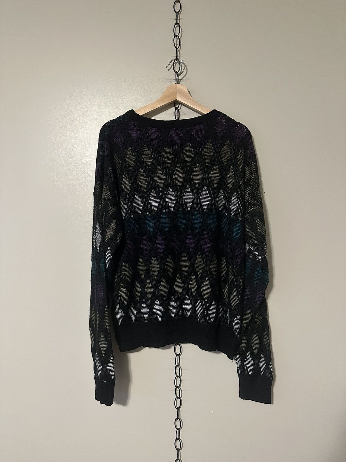 Vintage Vintage Colourful Diamond Striped Sweater Size XL Size US XL / EU 56 / 4 - 2 Thumbnail