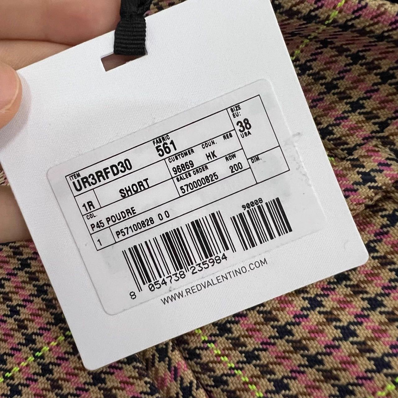 Valentino Valentino Check Short 38 NWT Size 26" / US 2 / IT 38 - 5 Thumbnail
