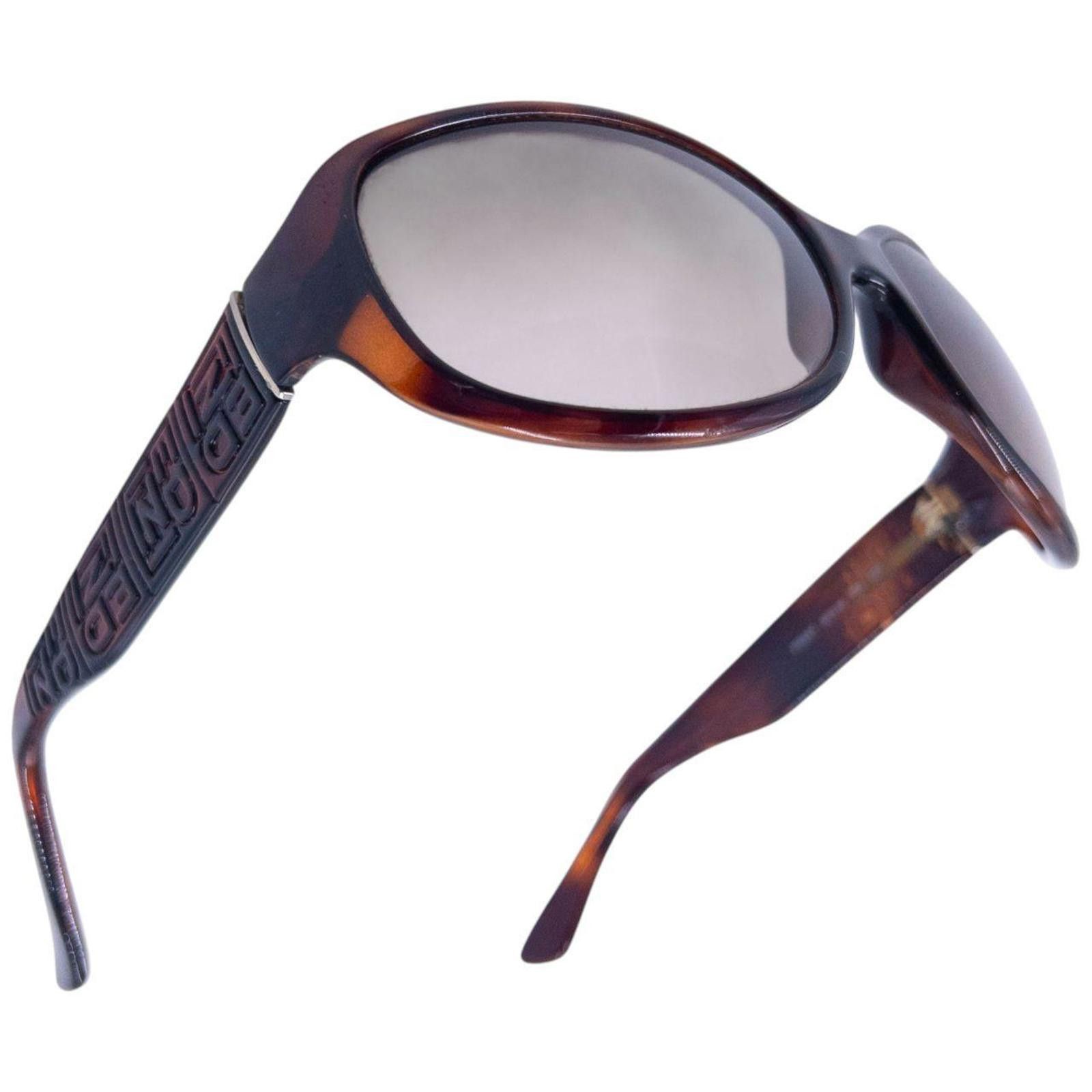 Fendi Vintage Fendi Embossed Monogram Tortoise Shell Sunglasses Size ONE SIZE - 7 Thumbnail