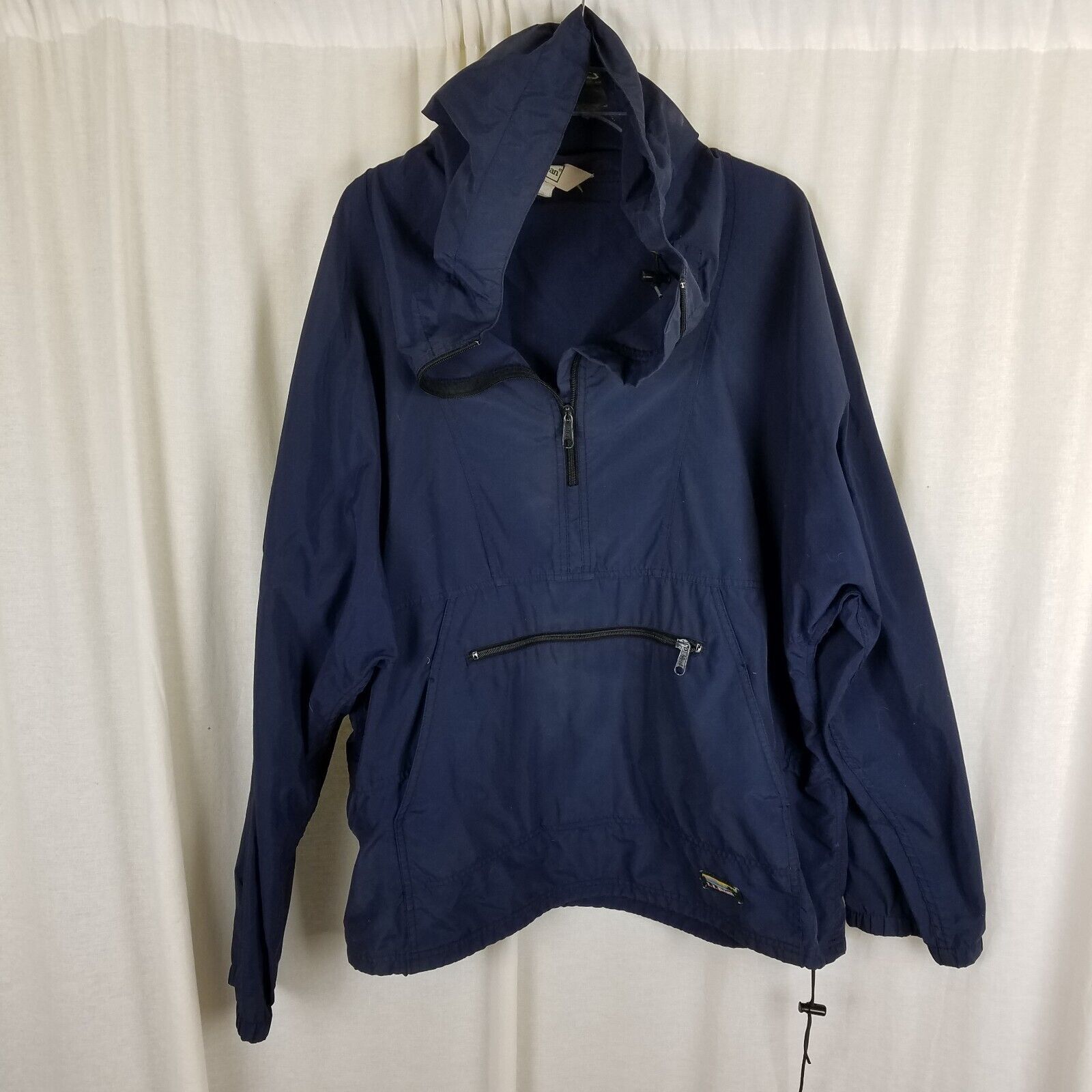 L.L. Bean Vtg LLBean Hooded Anorak Navy Pullover Jacket Windbreaker XL Size US XL / EU 56 / 4 - 1 Thumbnail