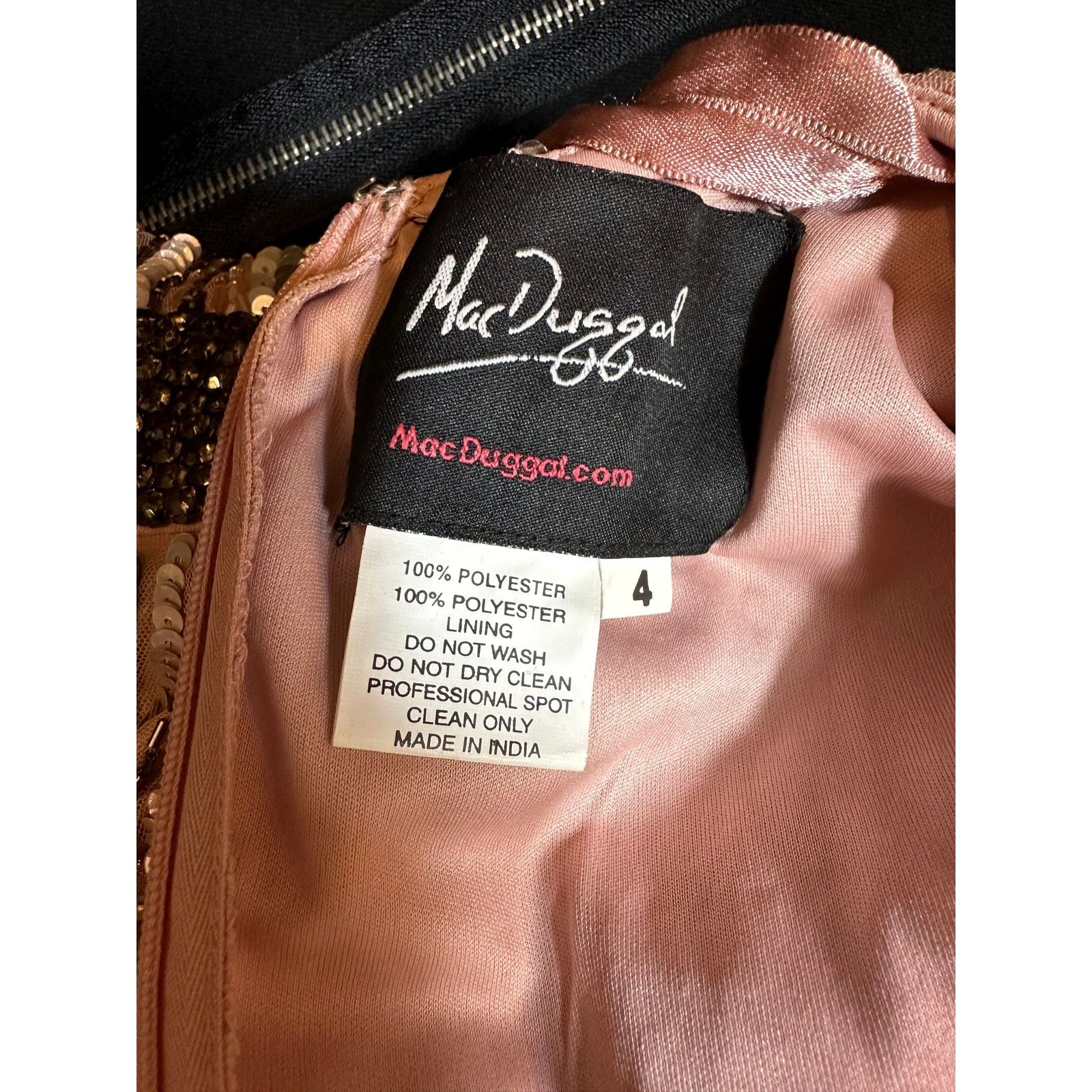 Other Mac Duggal Embellished Layered Sleeve Gown Vintage Rose 4 Size S / US 4 / IT 40 - 17 Thumbnail