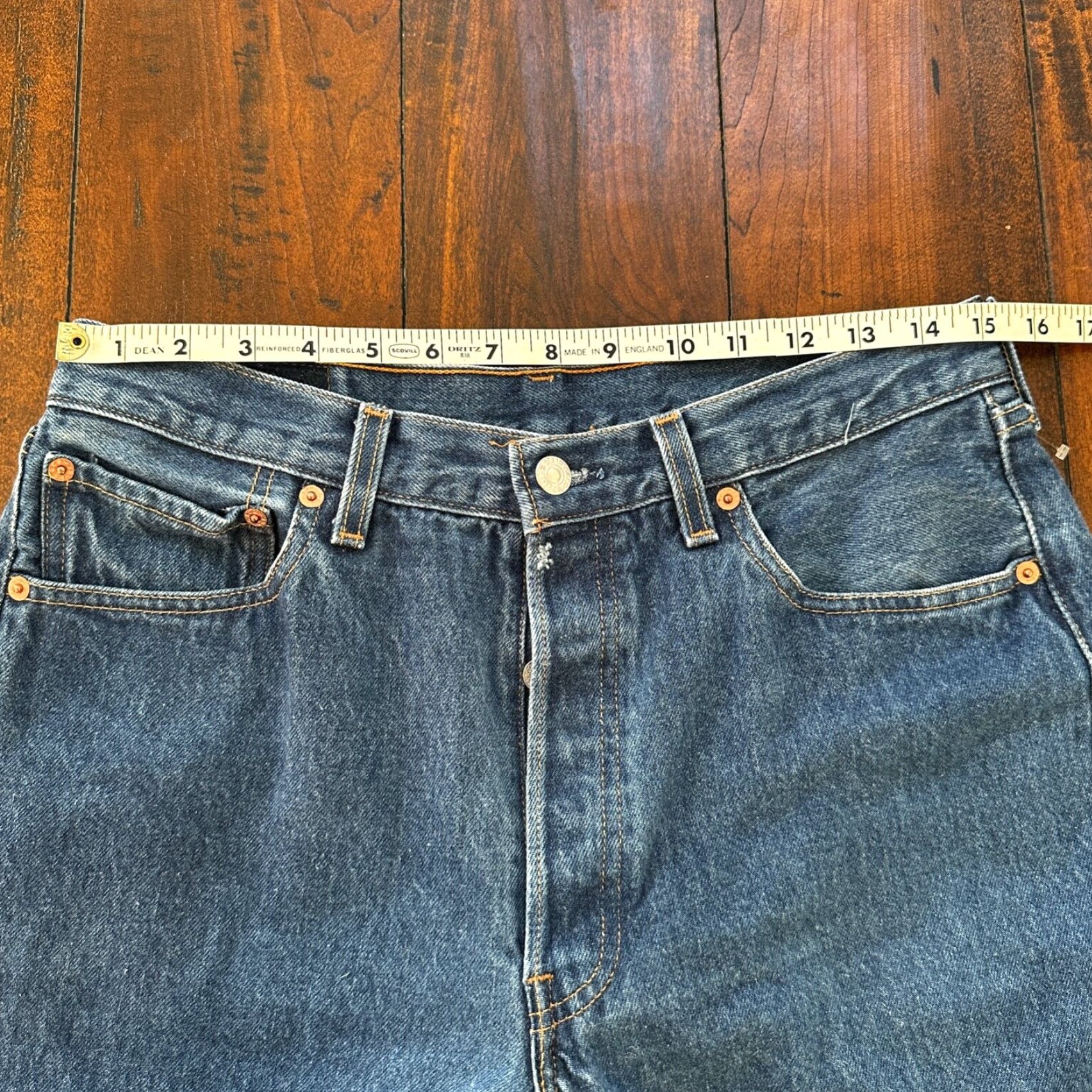 Levi's VINTAGE Levi's 501 XX Jeans Denim Straight 34x30 Blue 90s USA Mens Size US 34 / EU 50 - 7 Thumbnail