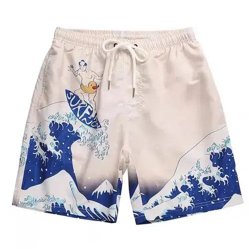 Jean 20SS Indigo Union Japan White Japanese Waves Shorts Size US 32 / EU 48 - 1 Thumbnail