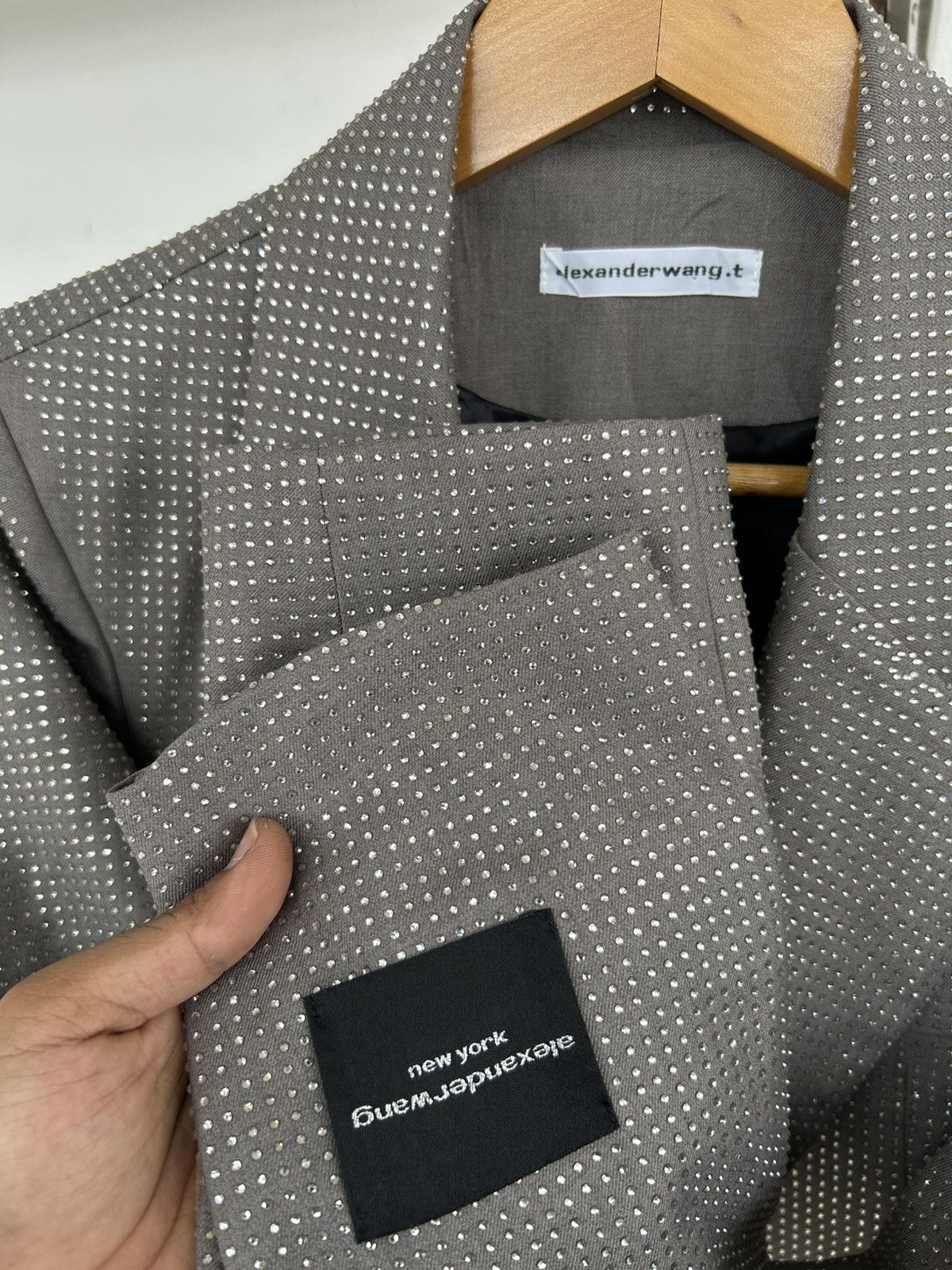 Alexander Wang Holy Grail❗️Crystal Blazer Size 46R - 9 Thumbnail