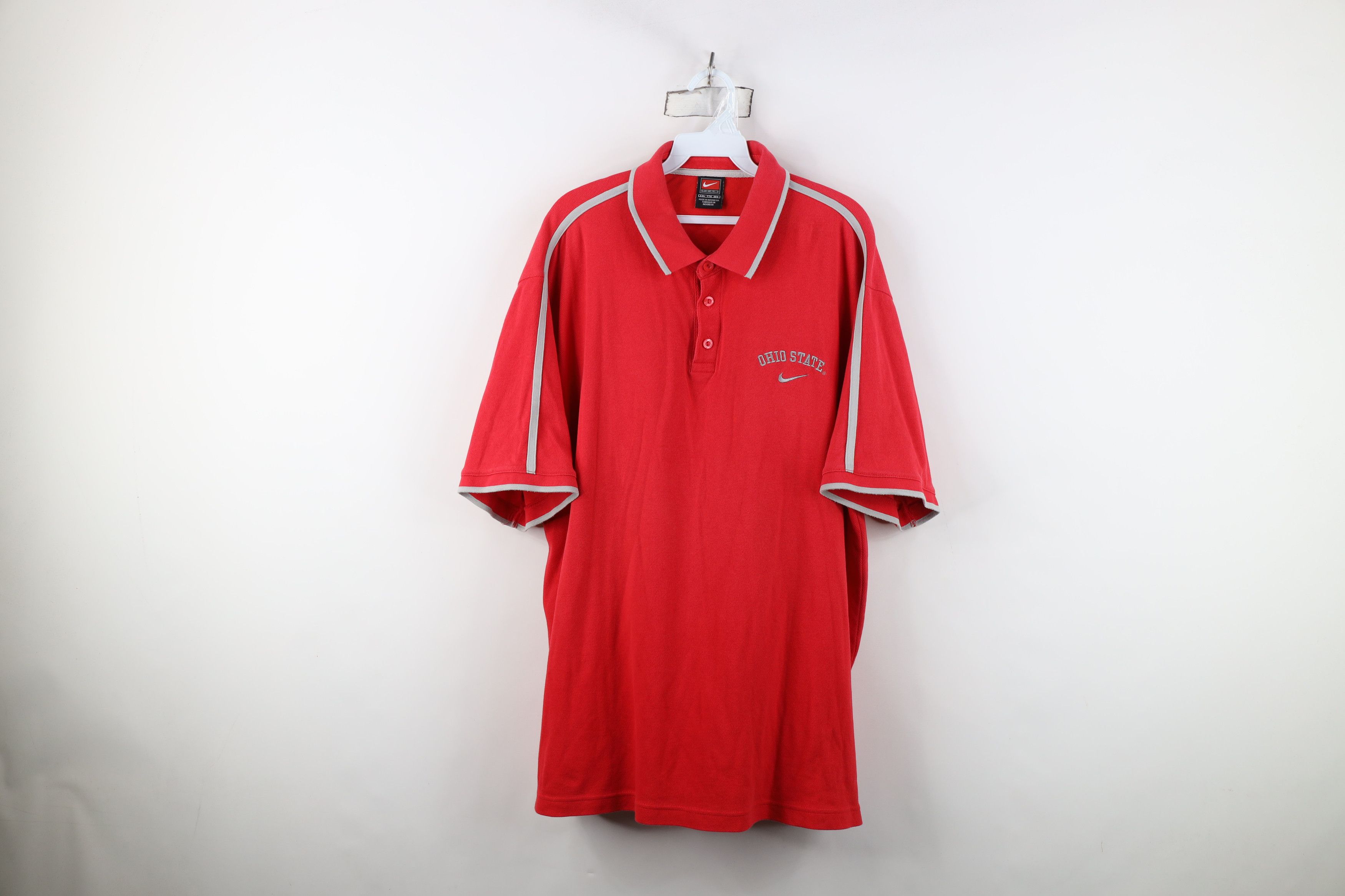 Nike Vintage Nike Mini Swoosh Ohio State University Knit Polo Size US XXL / EU 58 / 5 - 1 Thumbnail