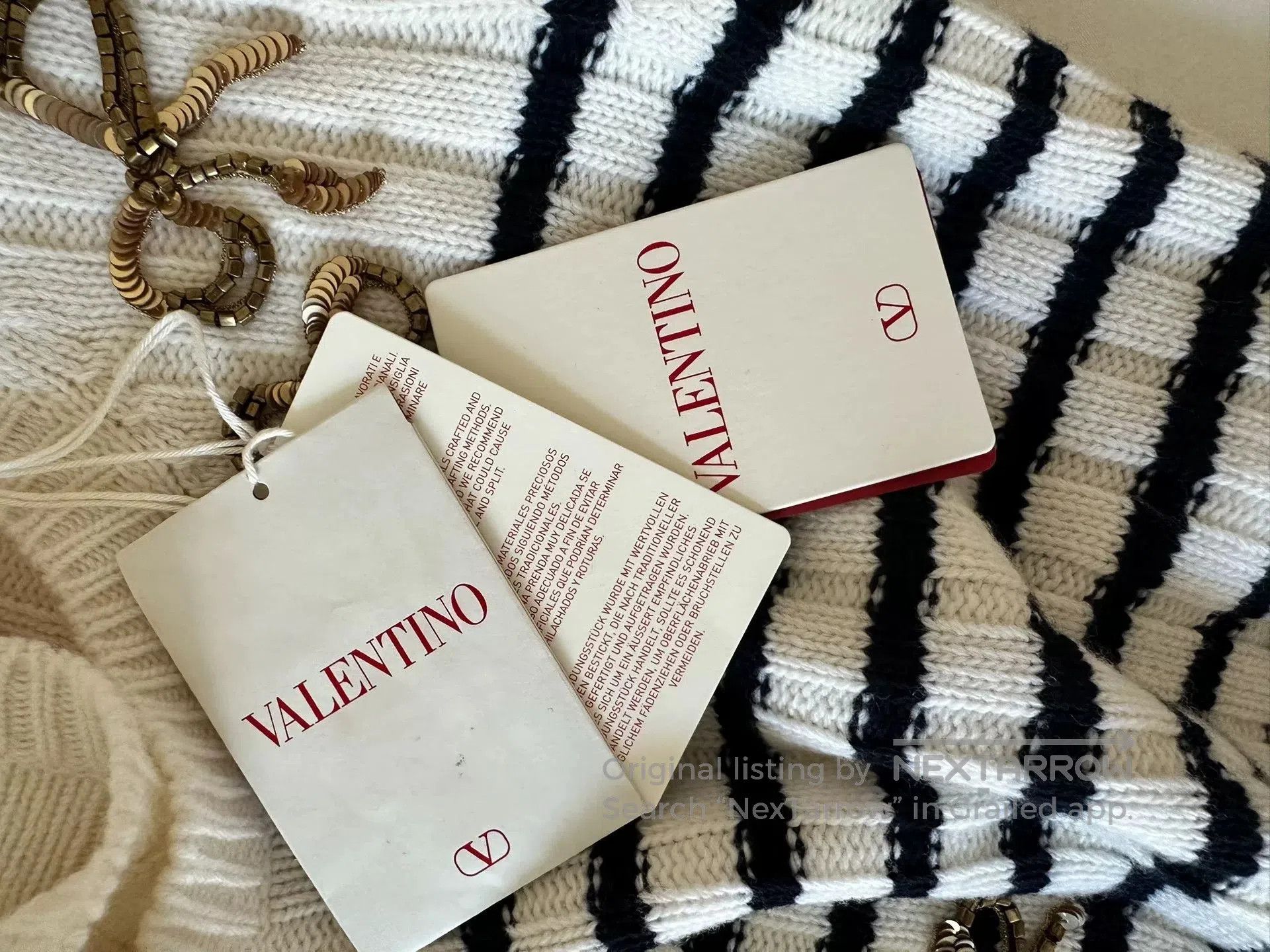 Valentino Valentino Bow Striped Sweater XS. Size US XS / EU 42 / 0 - 4 Thumbnail