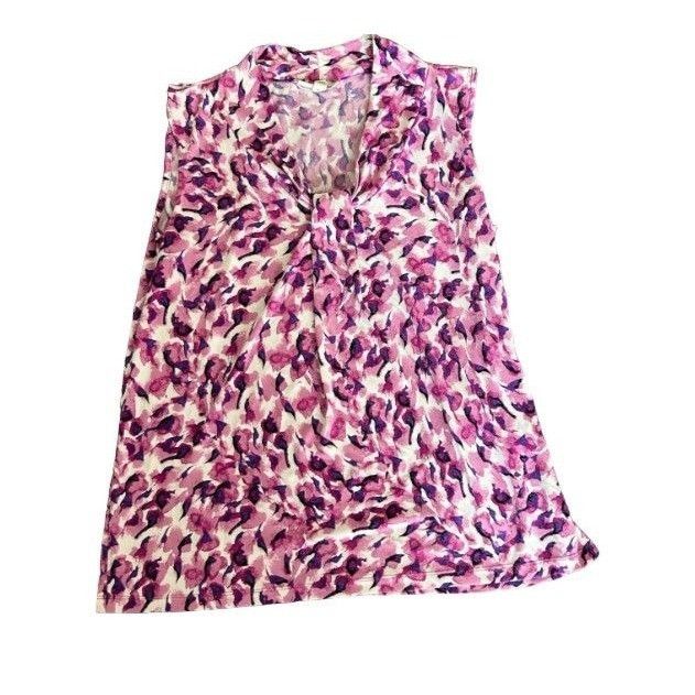 Other Dana Buchanan Women's Sleeveless Pink & Purple Stretch Shir Size L / US 10 / IT 46 - 1 Thumbnail