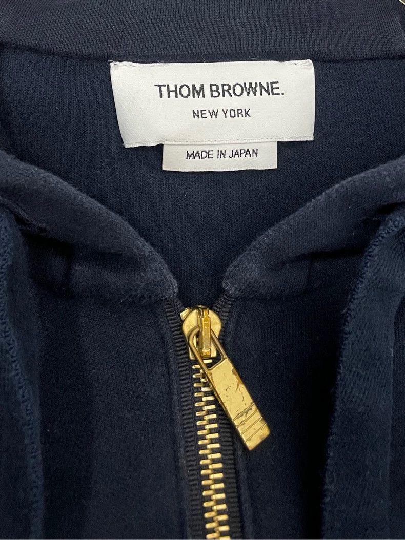 Thom Browne Thom browne Dark blue hat rope four-striped zipper jacket 2 Size US S / EU 44-46 / 1 - 5 Thumbnail