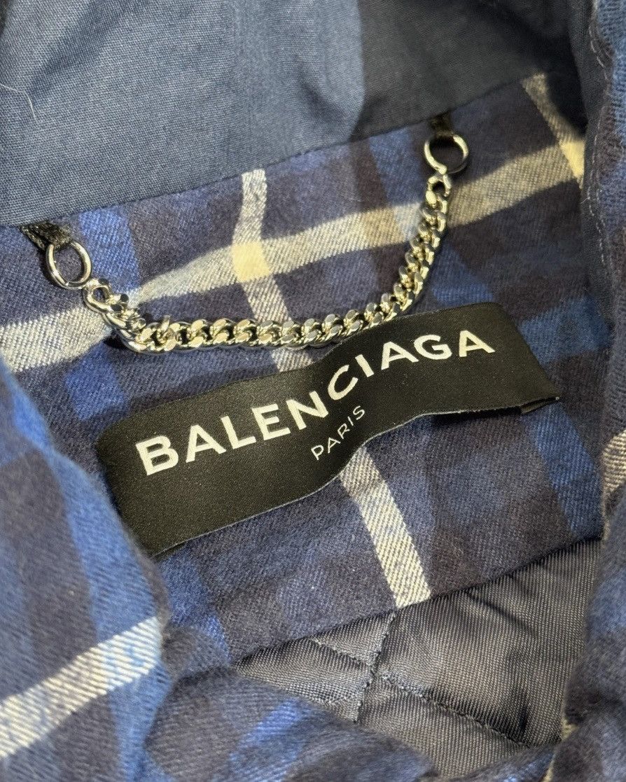 Balenciaga 17FW Oversized Padded Flannel Jacket Size US S / EU 44-46 / 1 - 5 Thumbnail