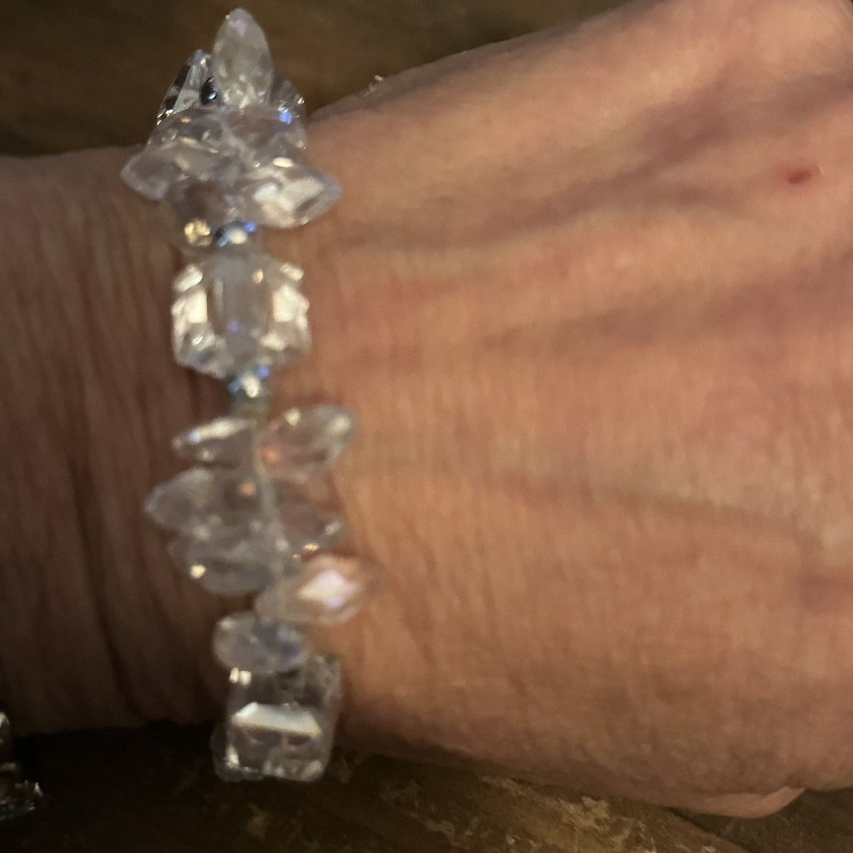 Vintage Vintage clear crystal bracelet Size ONE SIZE - 3 Thumbnail