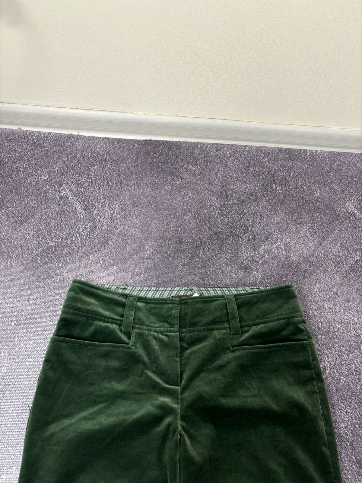 Etro Etro Velour Velvet Emerald Green Plush Women’s Luxury Pants Size 30" / US 8 / IT 44 - 8 Thumbnail