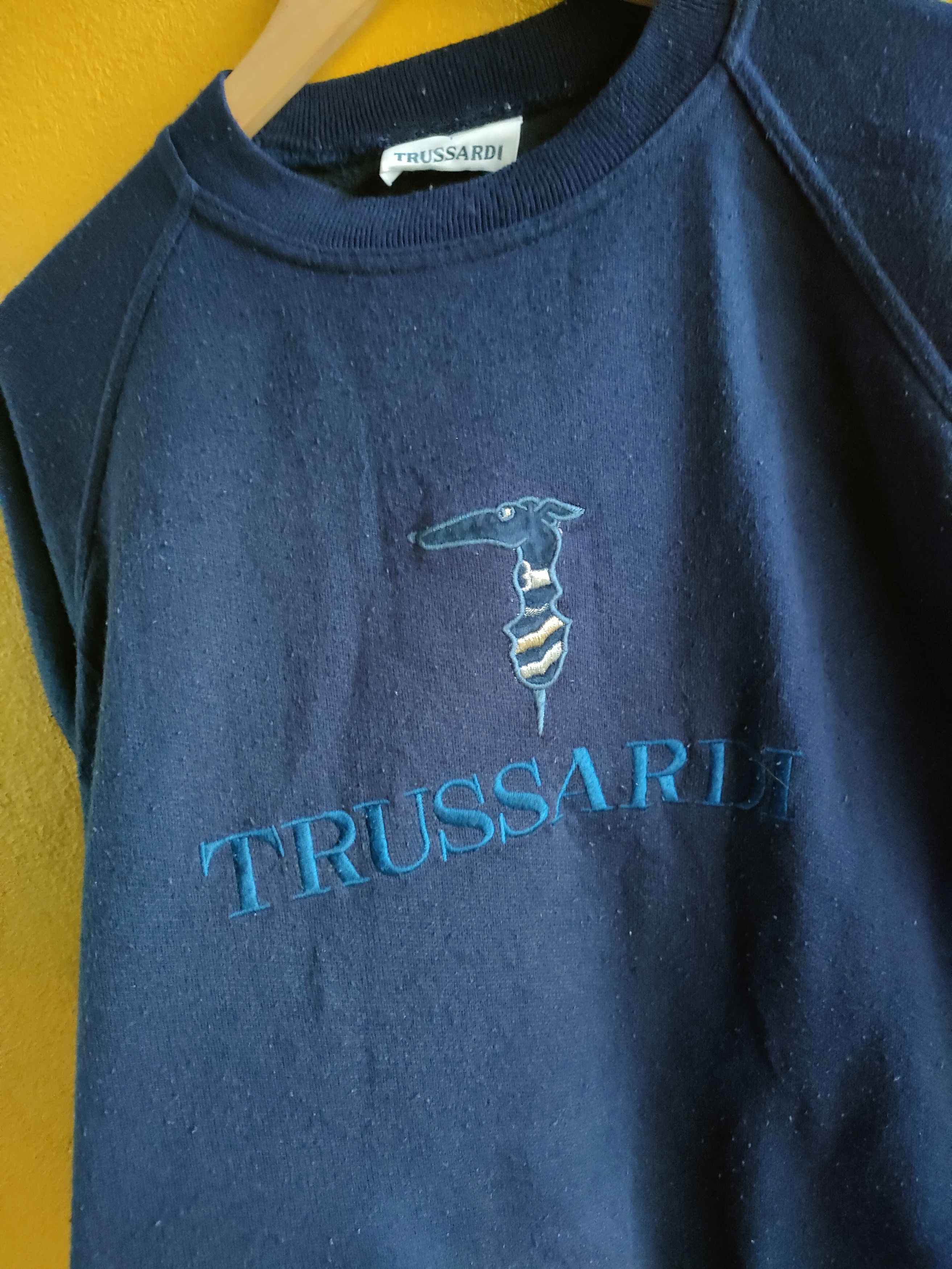 Trussardi Trussardi Spellout Logo Sweatshirt Size US L / EU 52-54 / 3 - 3 Thumbnail